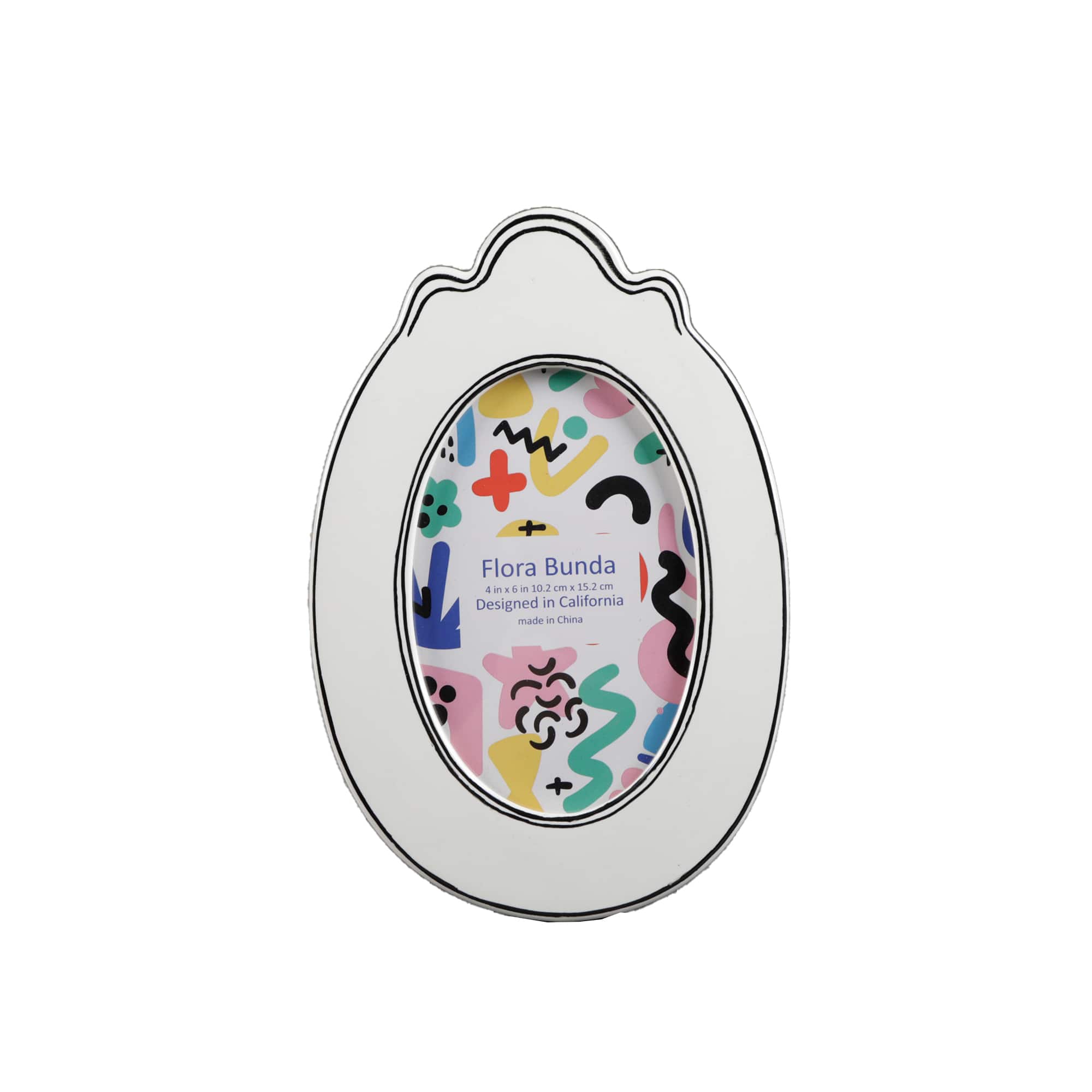 Flora Bunda 4" x 6" Oval with SideLine Ceramic Frame