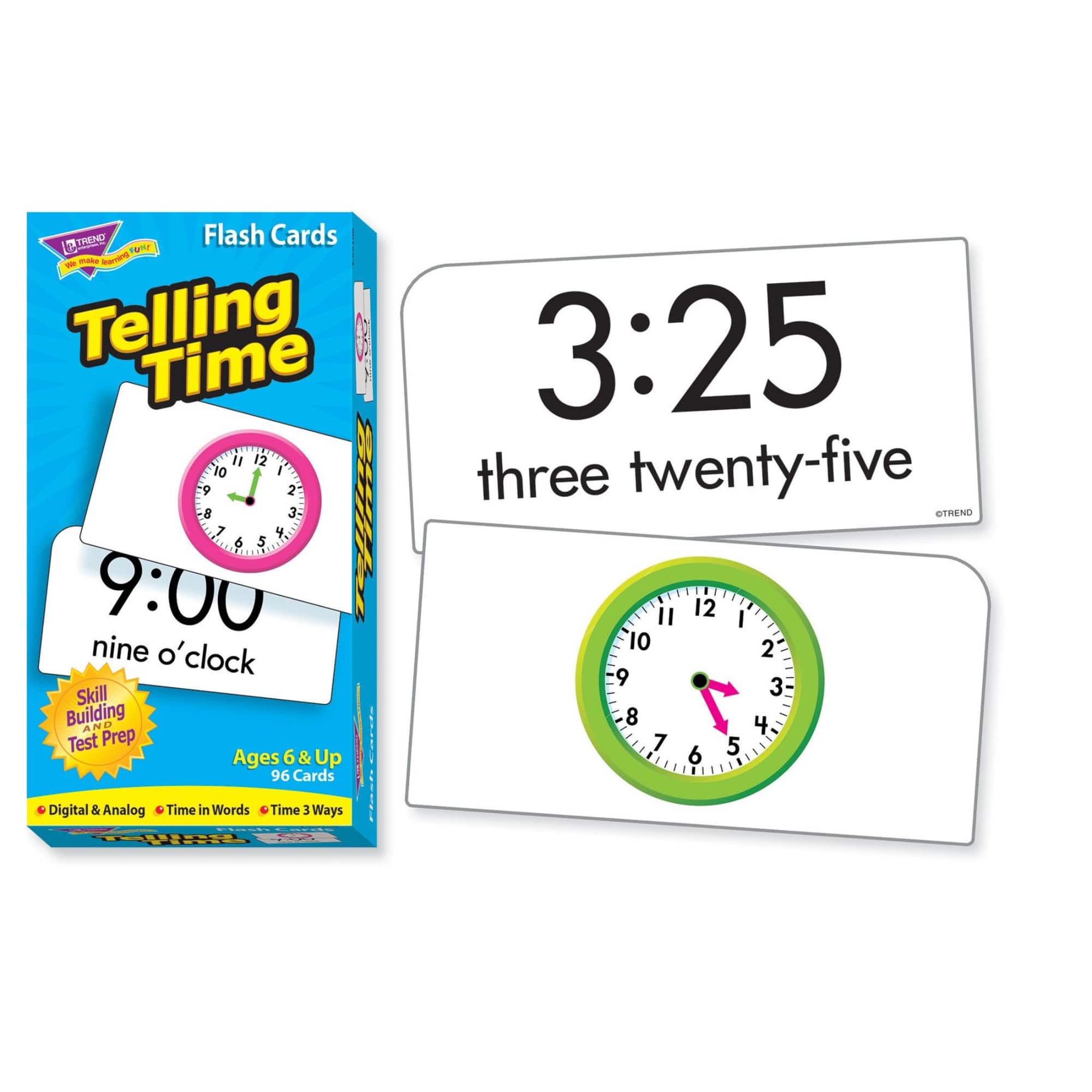 Trend Enterprises® Telling Time Skill Drill Flash Cards