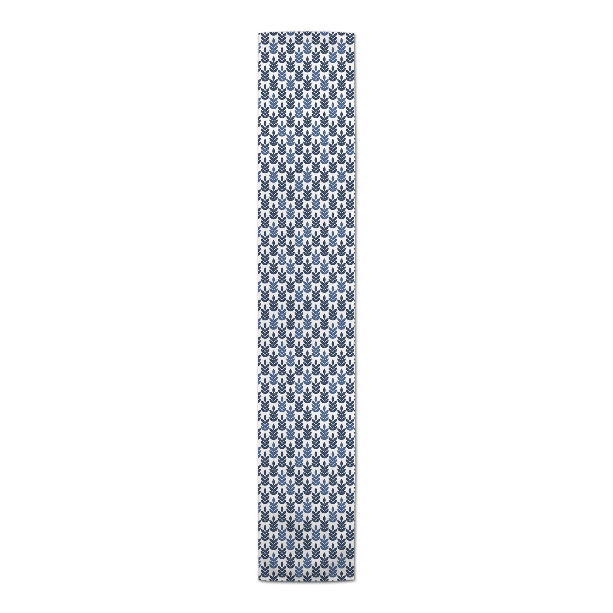 Navy Leaves Outdoor Table Runner