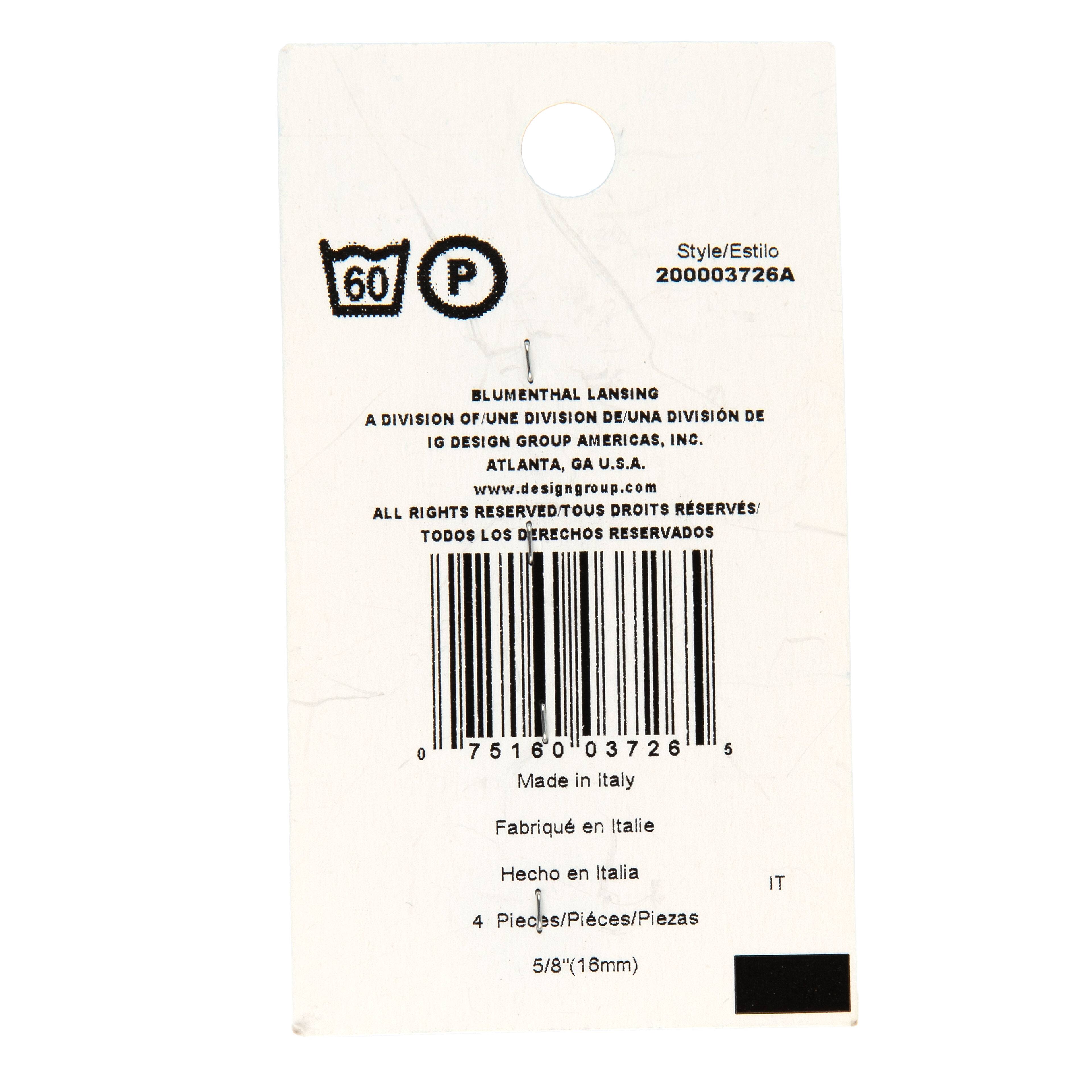 Spectrum Cool 5/8" Blue 4-Hole Buttons, 4ct.