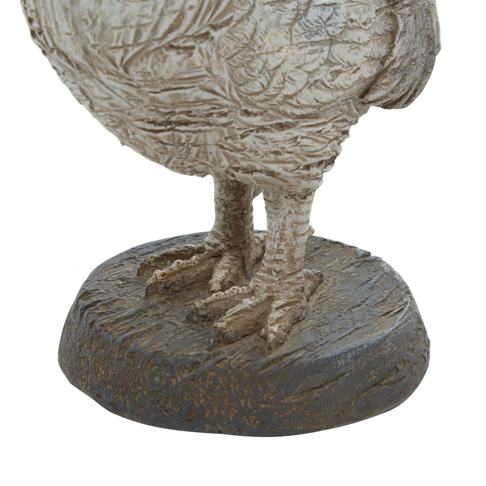 White Polystone Farmhouse Sculpture, Rooster 12" x 8" x 5"