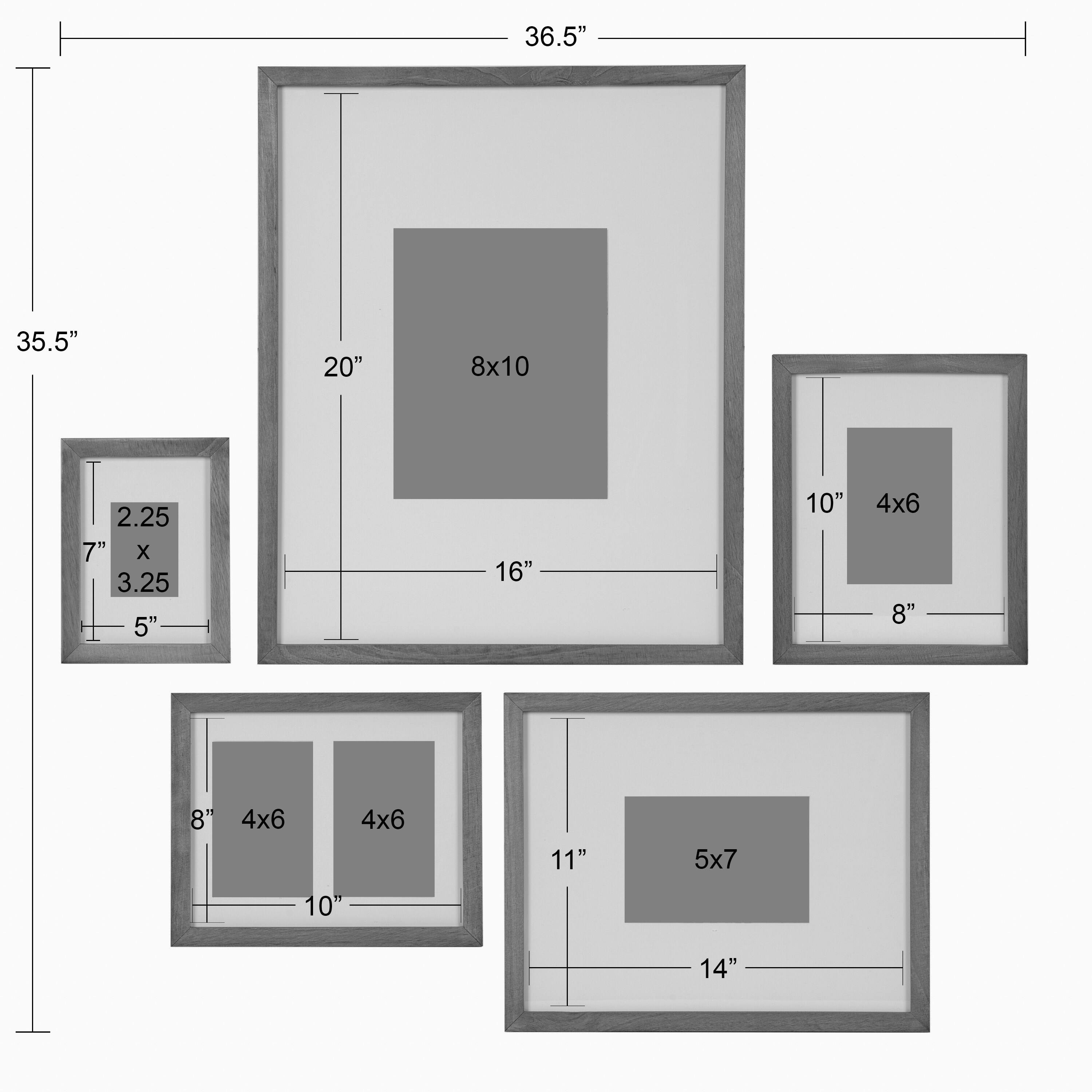 Kate and Laurel Gallery Wall Matted Picture Frames Set