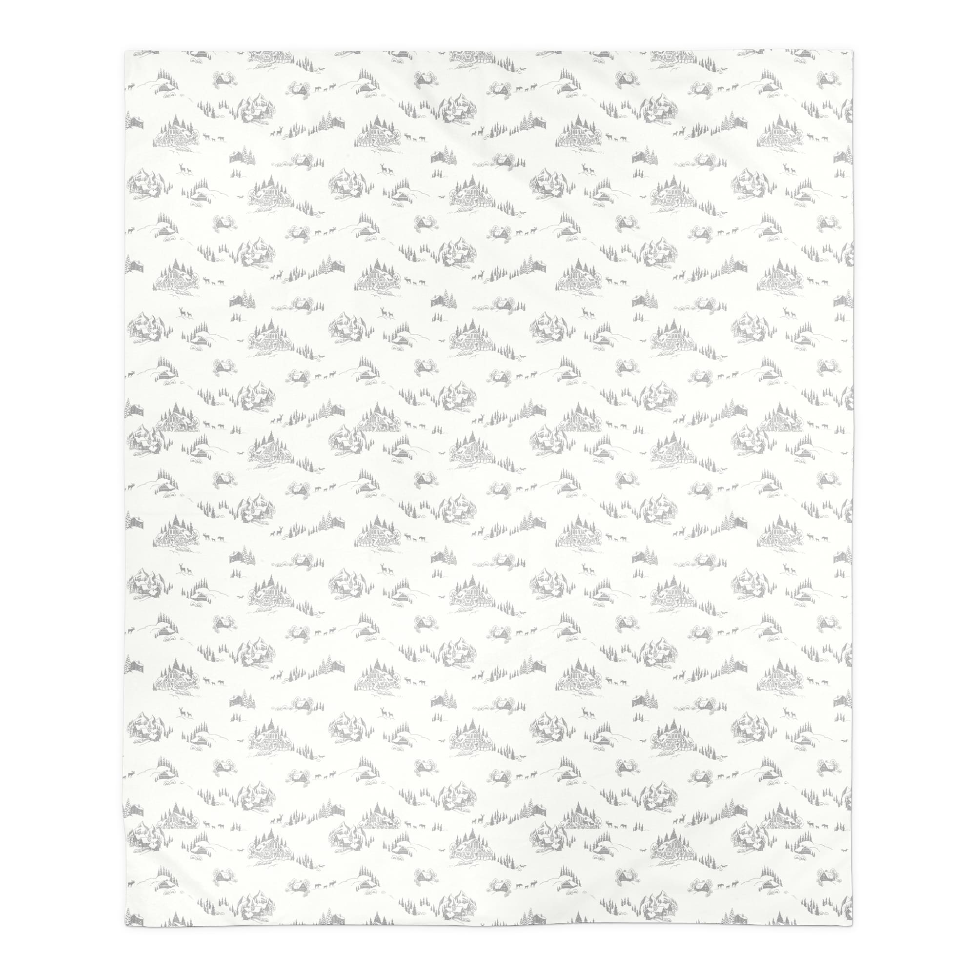 Snowy Town 50x60 Sherpa Fleece Blanket