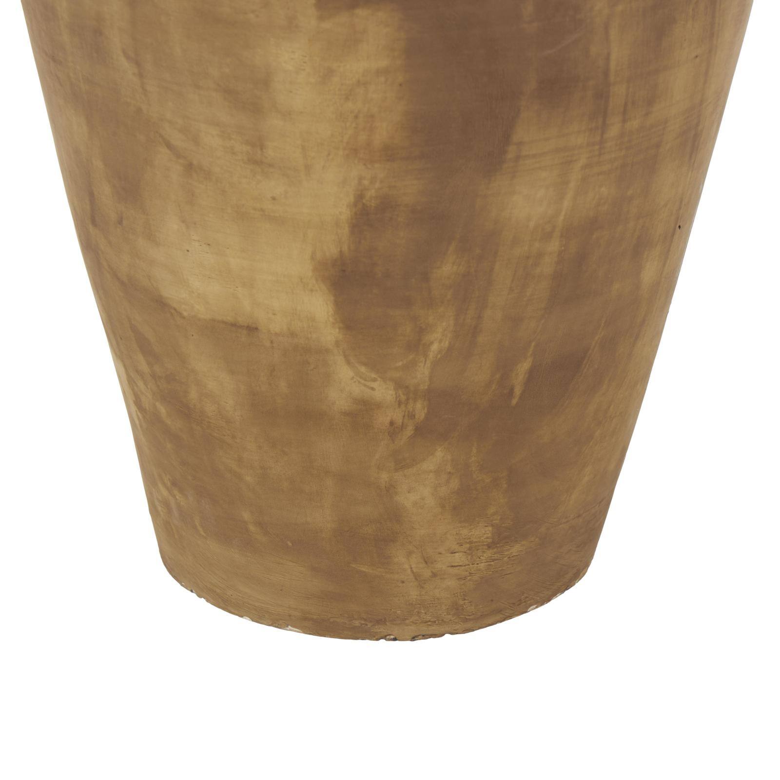 Brown Ceramic Antique Style Distressed Patina Vase