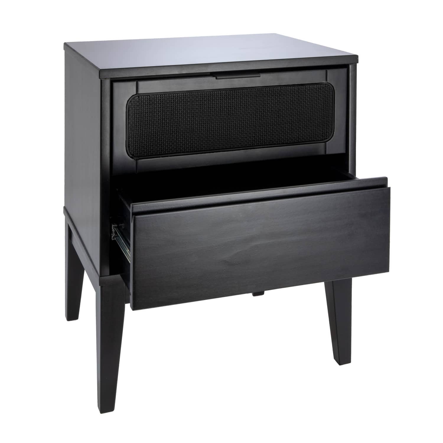 Hello Honey® Crawford 24" Nightstand with Storage Drawers and Natural Woven Cane Detail