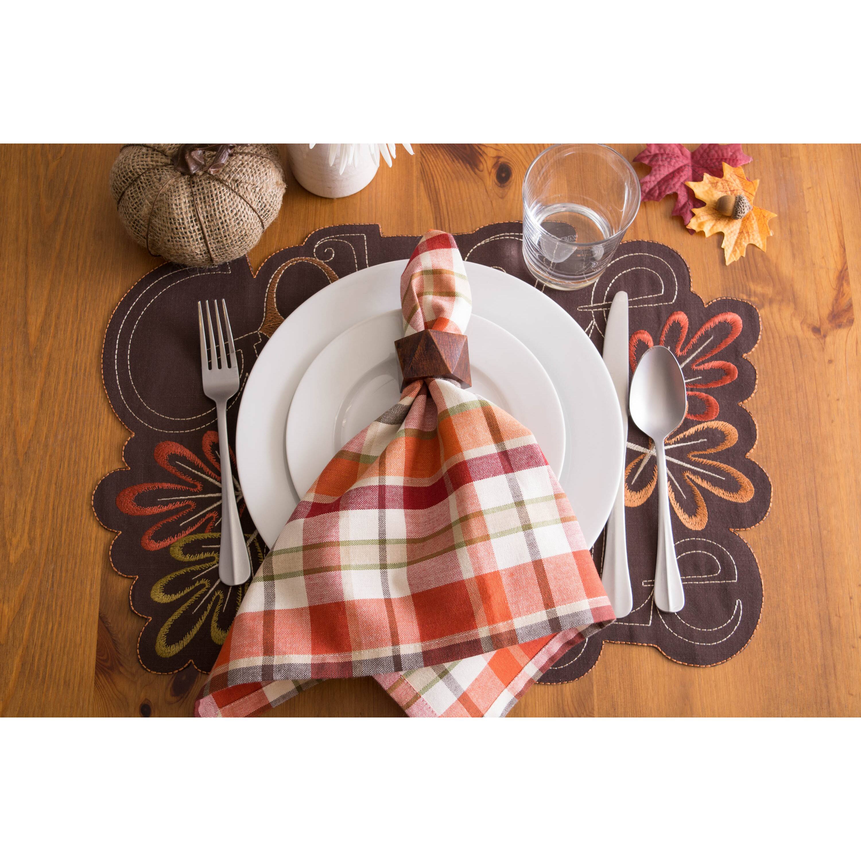 DII® Wood Triangle Napkin Rings, 6ct.