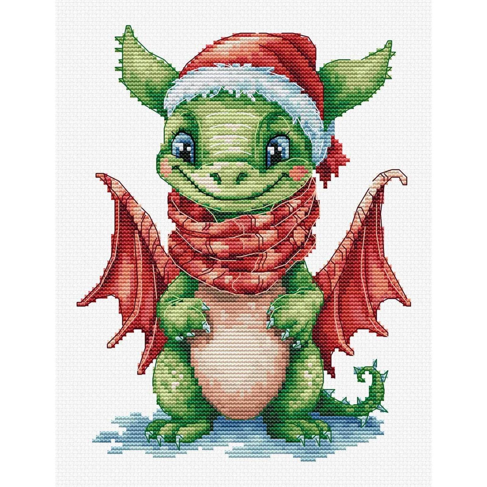 Luca-S The Happy Dragon Counted Cross Stitch Kit