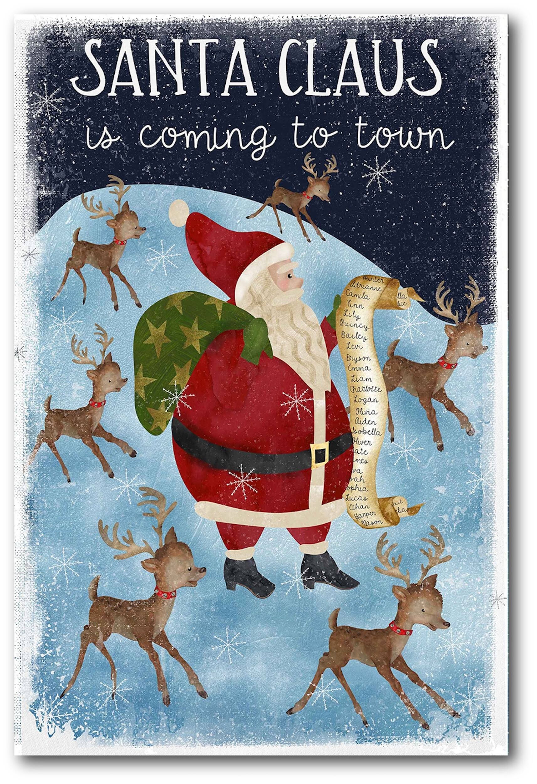 Courtside Market® Santa Claus Coming to Town Gallery-Wrapped Canvas Wall Art