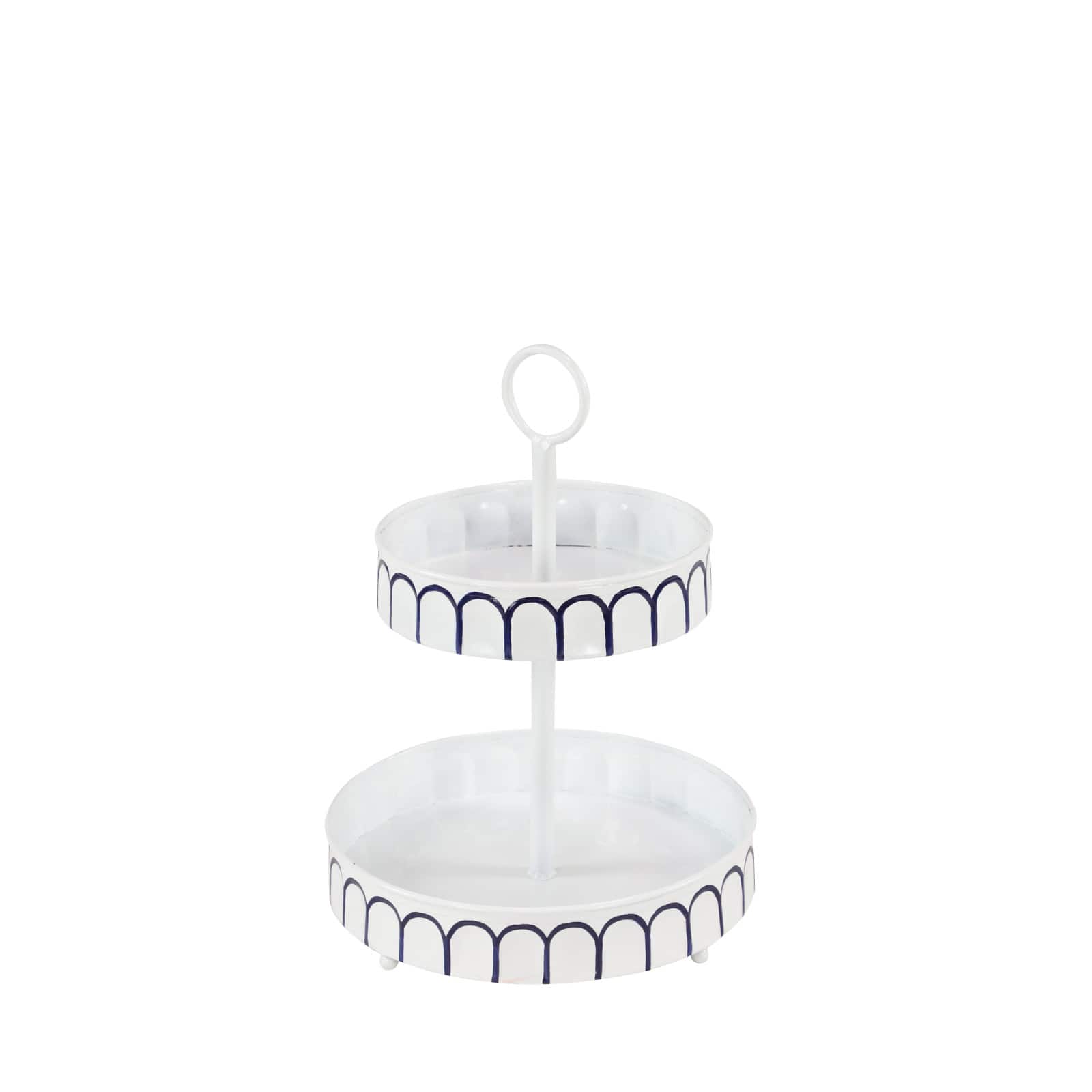 White Iron Farmhouse Tier Tray Cupcake Stand