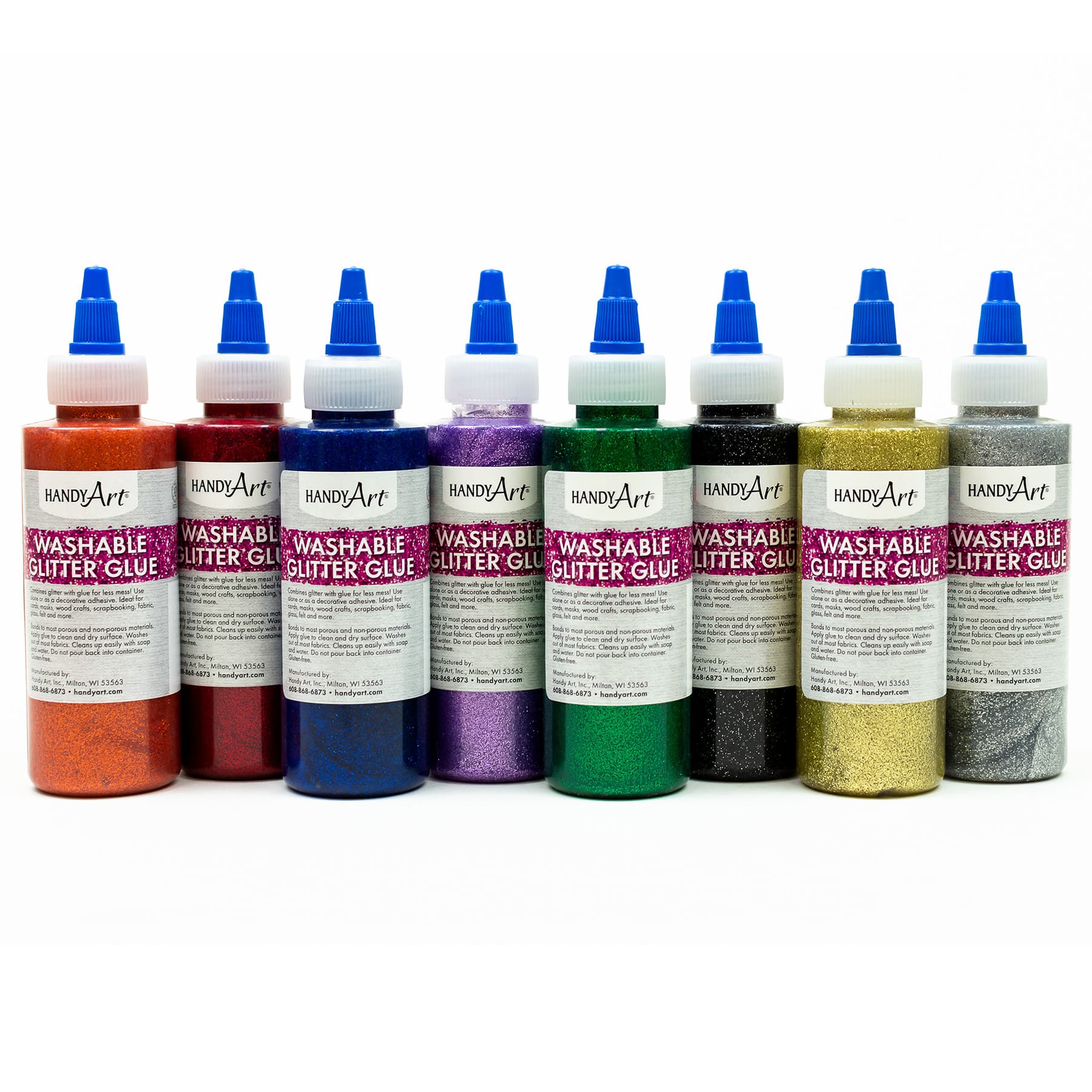 Handy Art® 4oz. Washable Glitter Glue, 8ct.