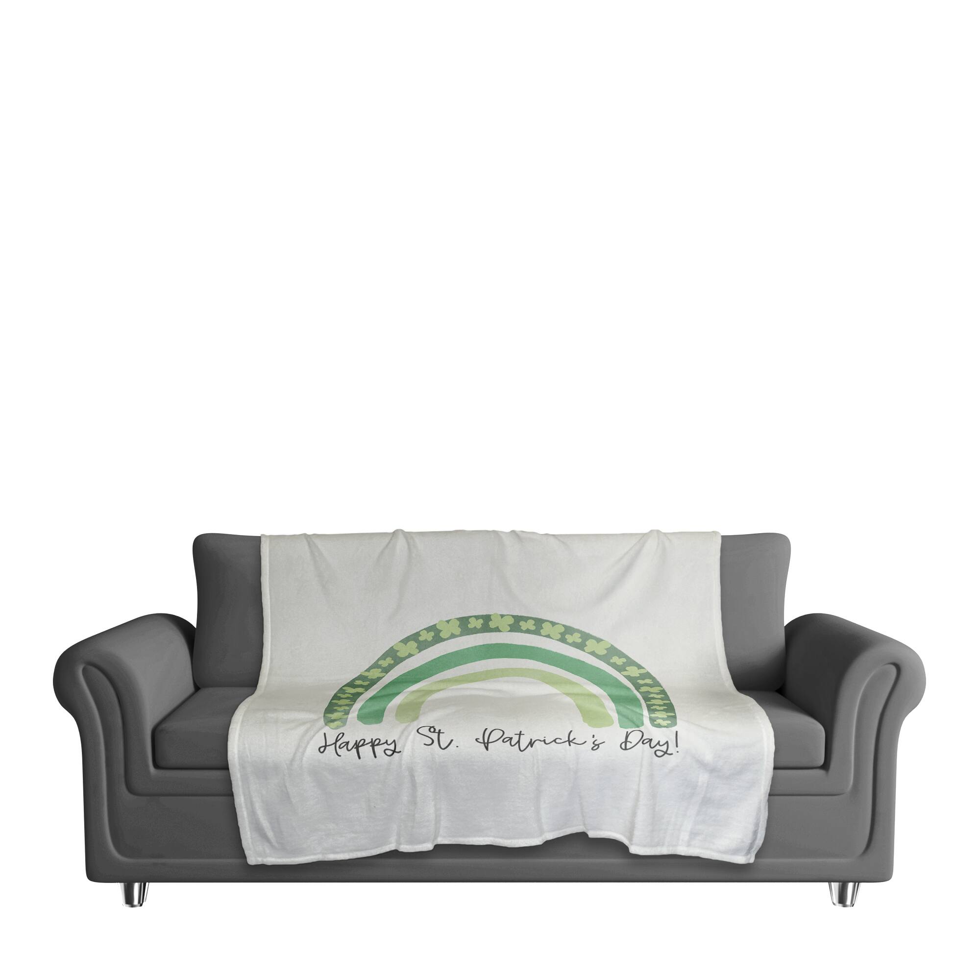St. Patrick's Day Rainbow 50" x 60" Coral Fleece Blanket