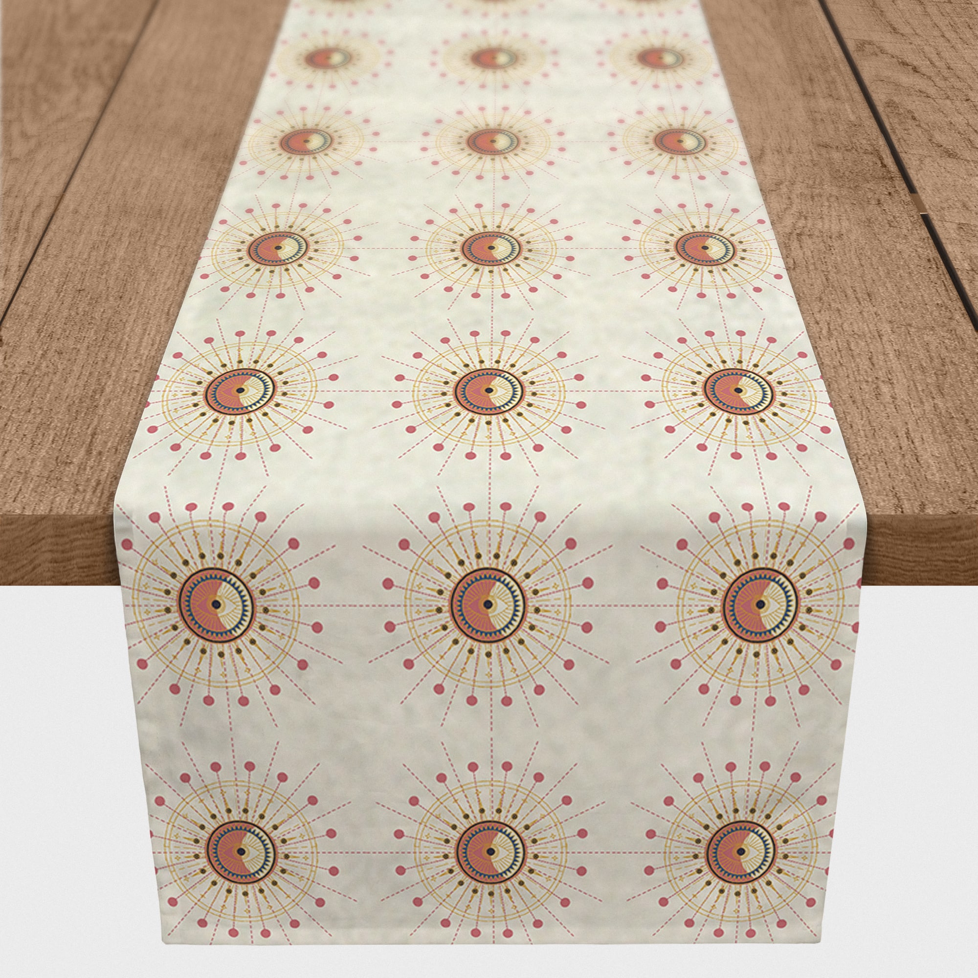 Even Eye Watercolor 6 16" x 90" Poly Twill Table Runner