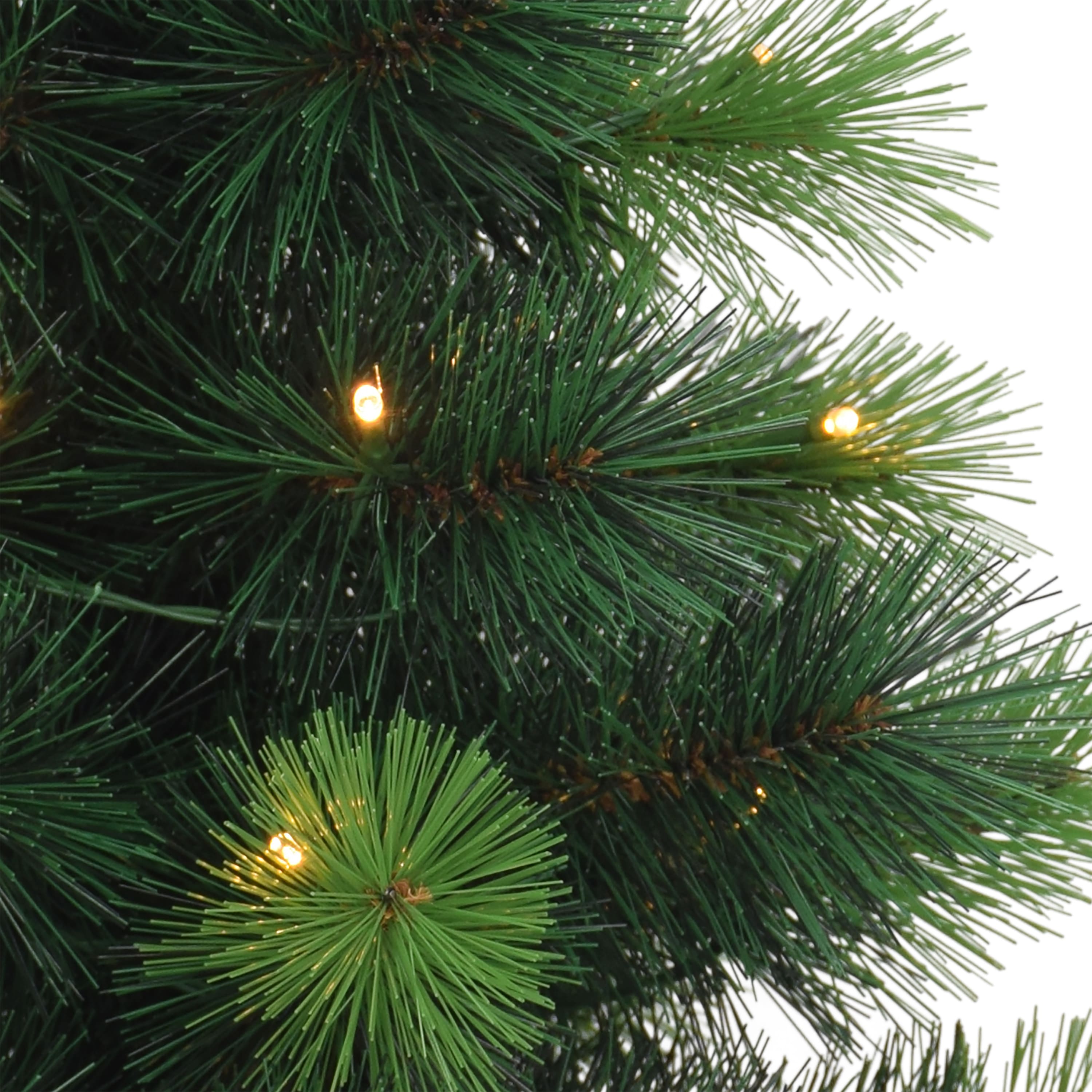 6 Pack: 2ft. Pre-Lit Artificial Christmas Tree in Gold Fabric Base, Warm White LED Lights