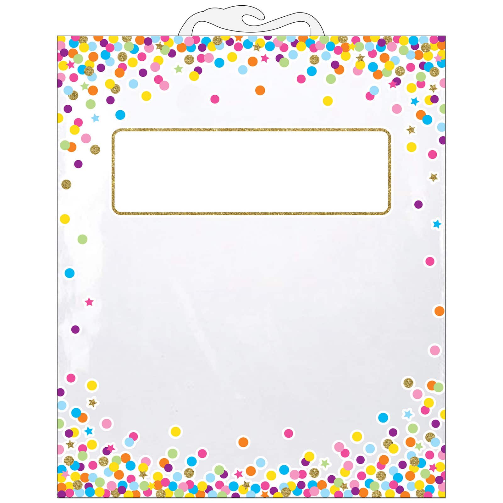 Ashley Production Hanging Confetti Pattern Storage/Book Bag, 2 Packs of 6
