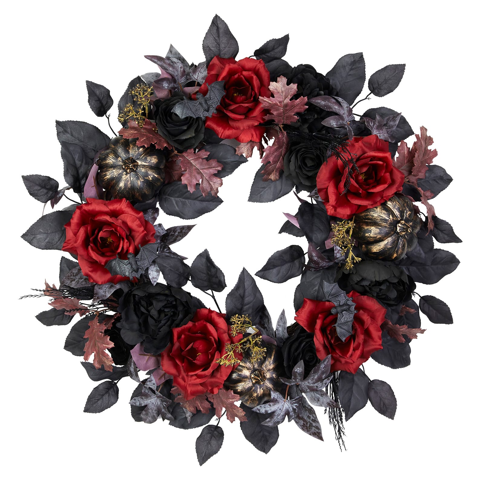 24" Red Rose & Bat Real Touch Wreath by Ashland®