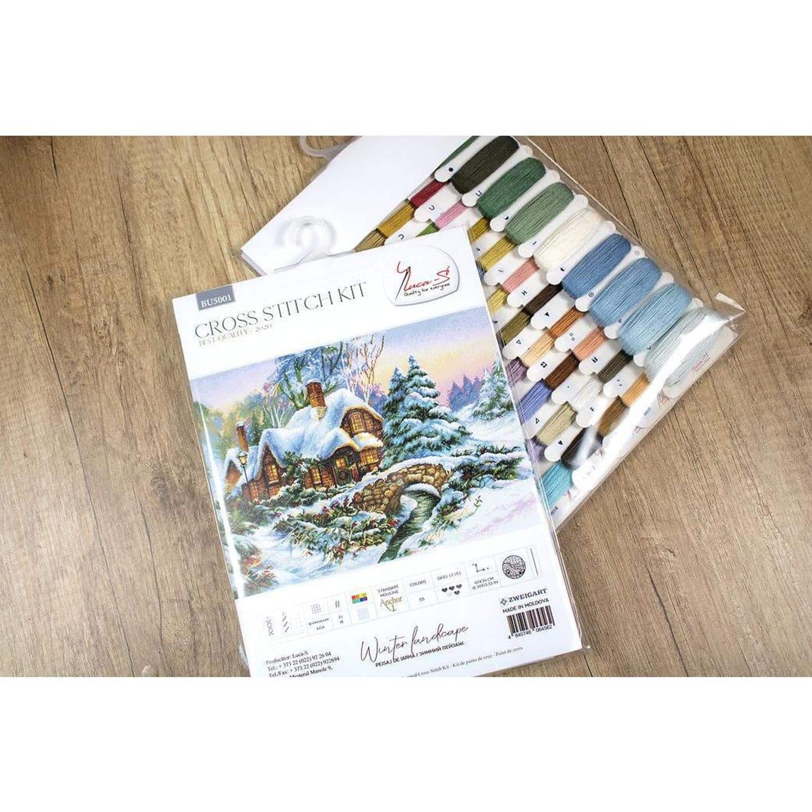 Luca-S Winter Landscape Counted Cross Stitch Kit