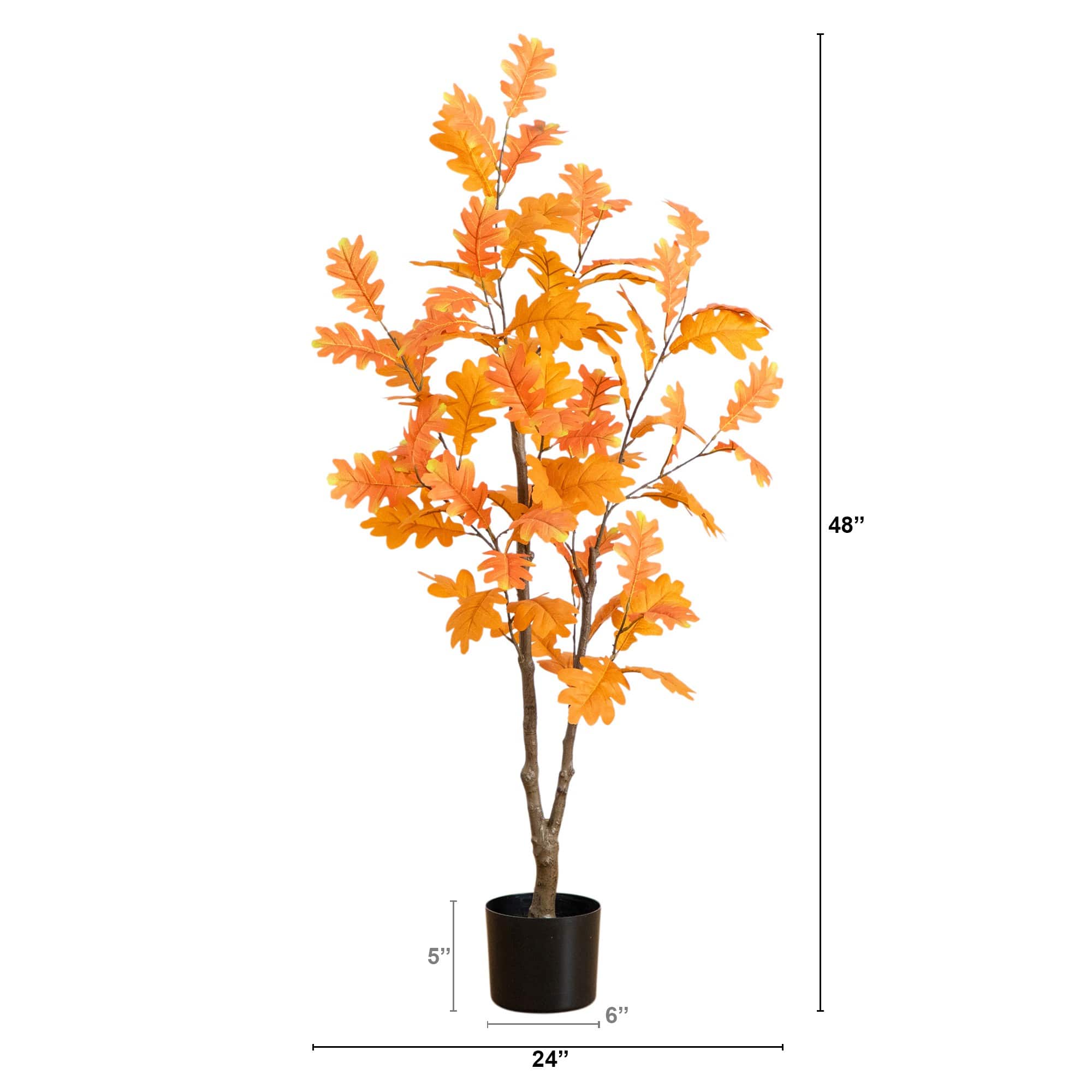 4ft. Artificial Autumn Oak Tree