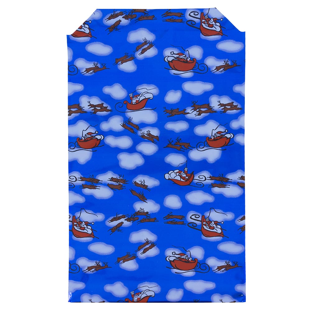 JAM Paper 6.25" x 7.875" Blue Santa Peel & Seal Closure Foil Envelopes, 100ct.