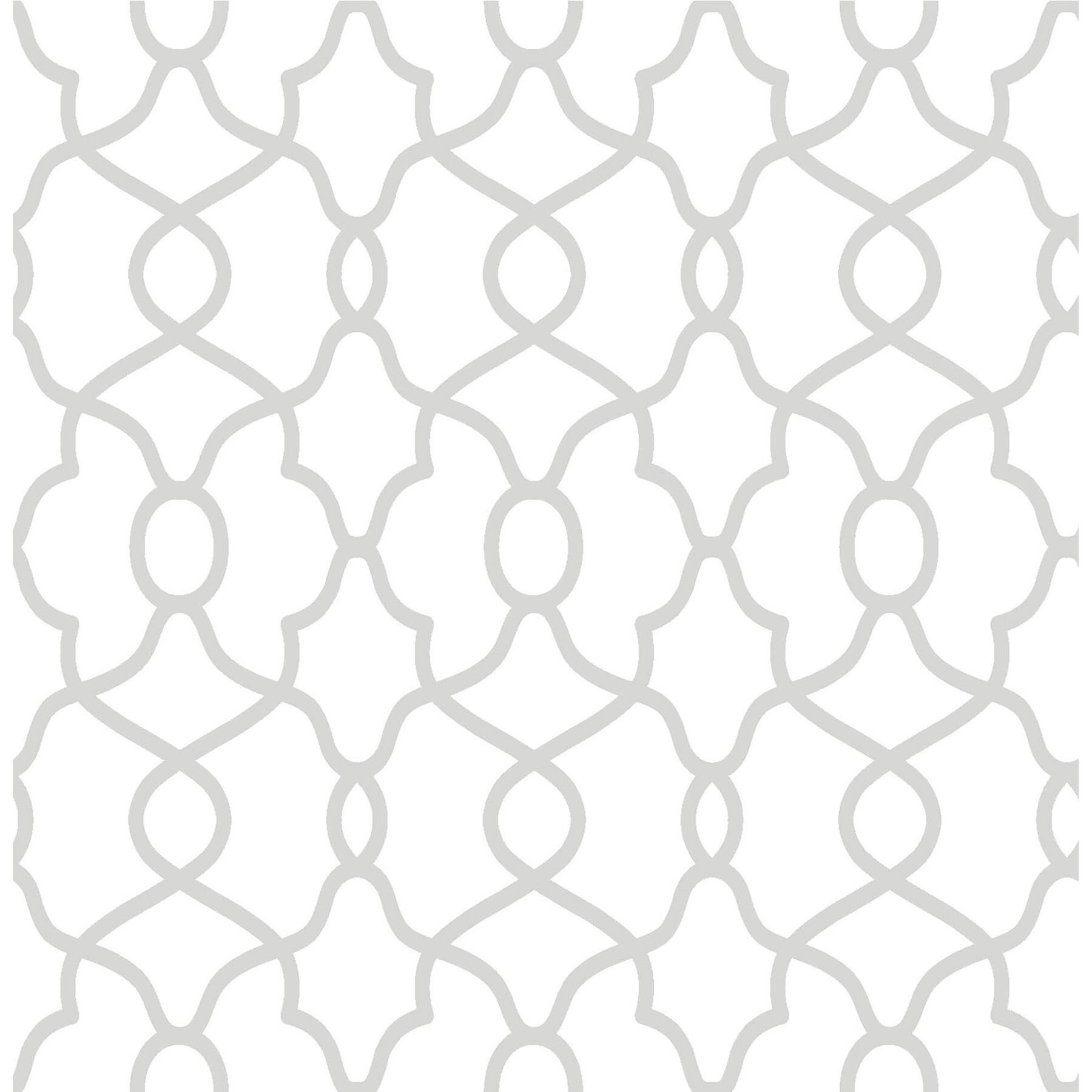 NuWallpaper White & Silver Clearly Cool Peel & Stick Wallpaper
