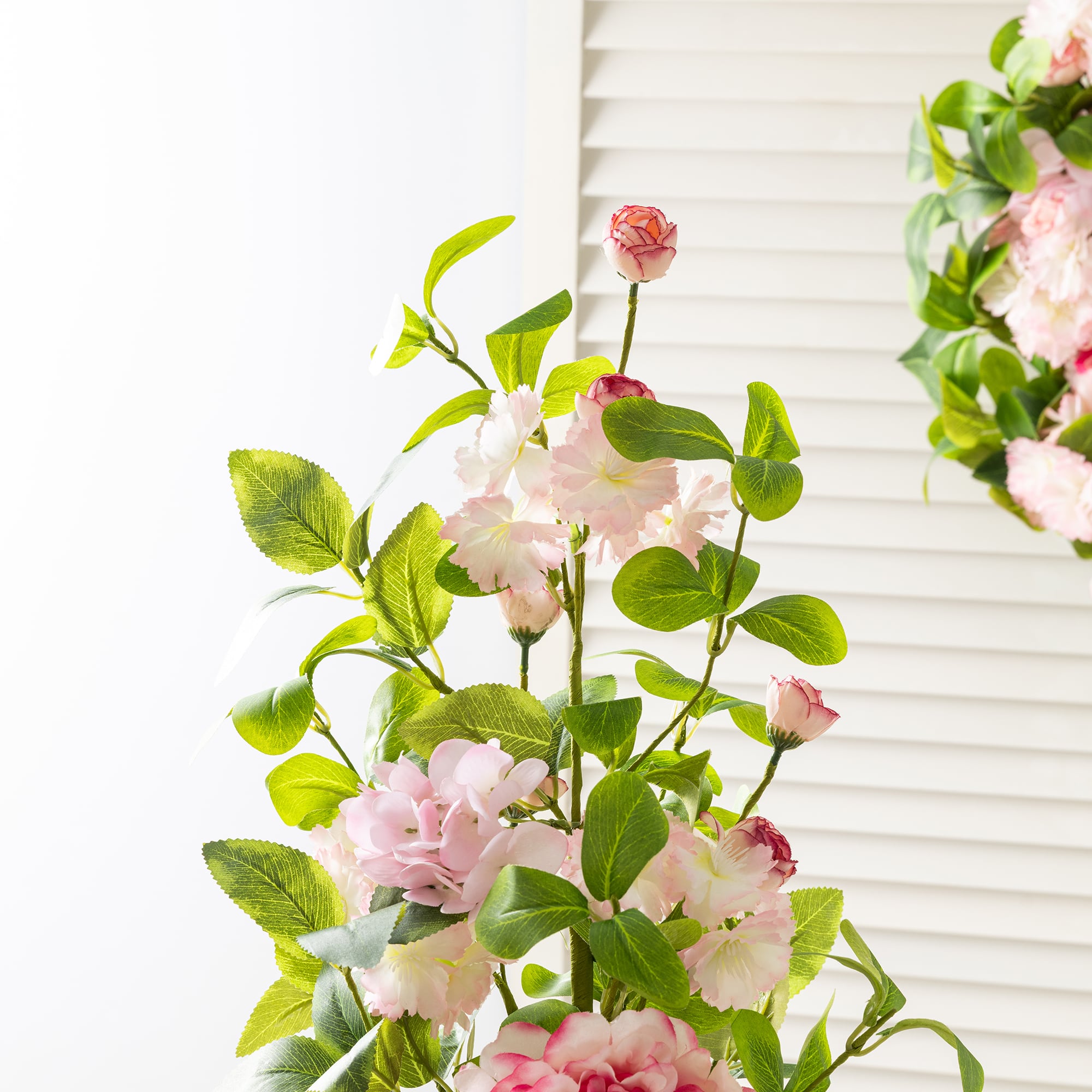 Glitzhome® 28" Pink Hydrangea, Peony & Cherry Blossom Picks, Set of 2