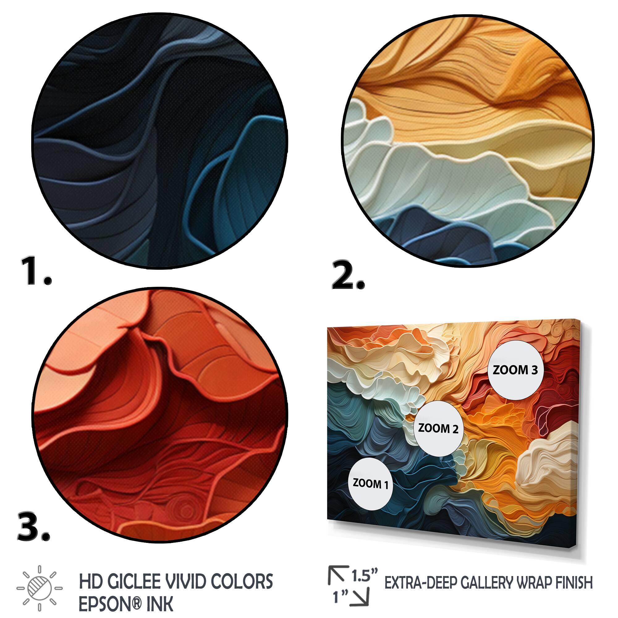 Designart "Biomorphism Organic Forms V" Modern Framed Wall Art Living Room