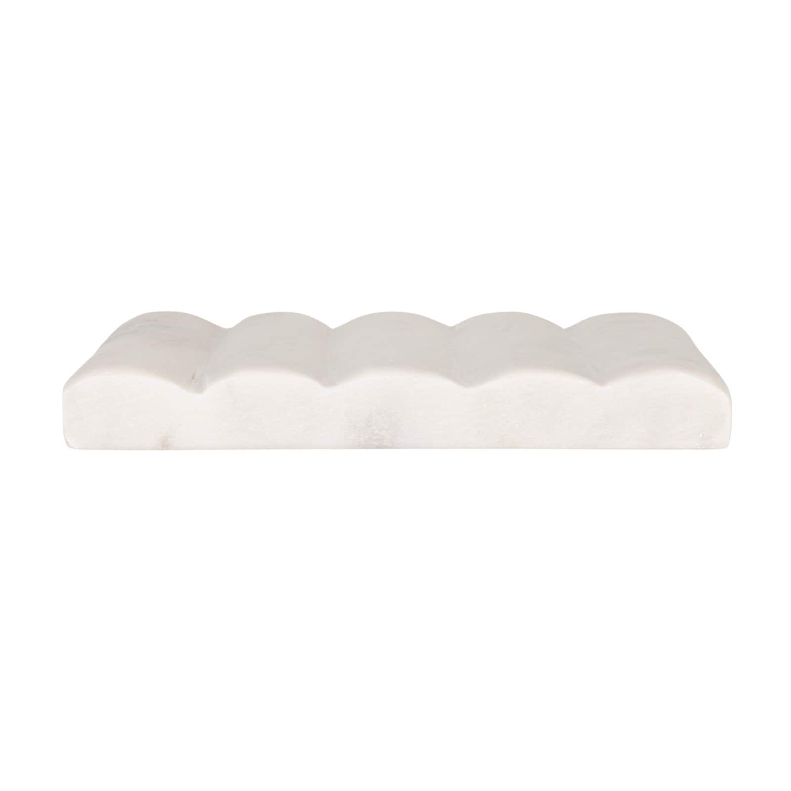 Hello Honey® 5" Contemporary Carved Marble Bathroom Soap Dish