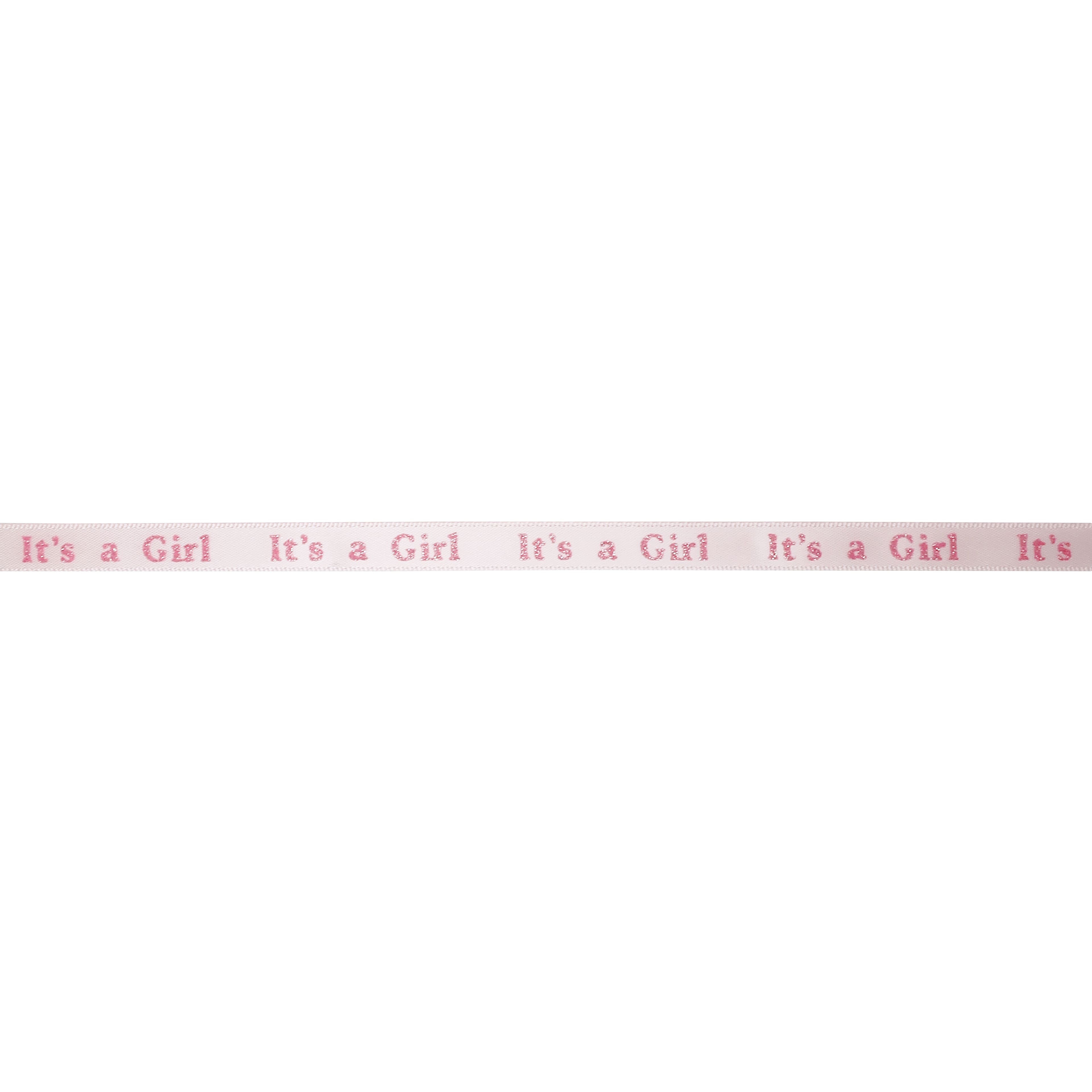3/8" x 7yd. Satin It's a Girl Ribbon by Celebrate It®