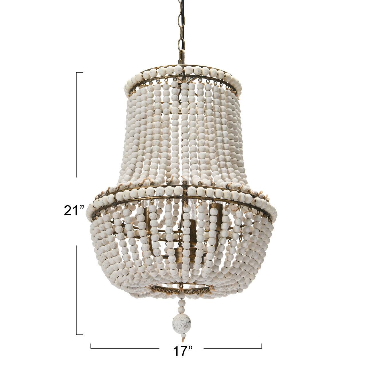 Hello Honey® 21" Draped Wood Bead Chandelier