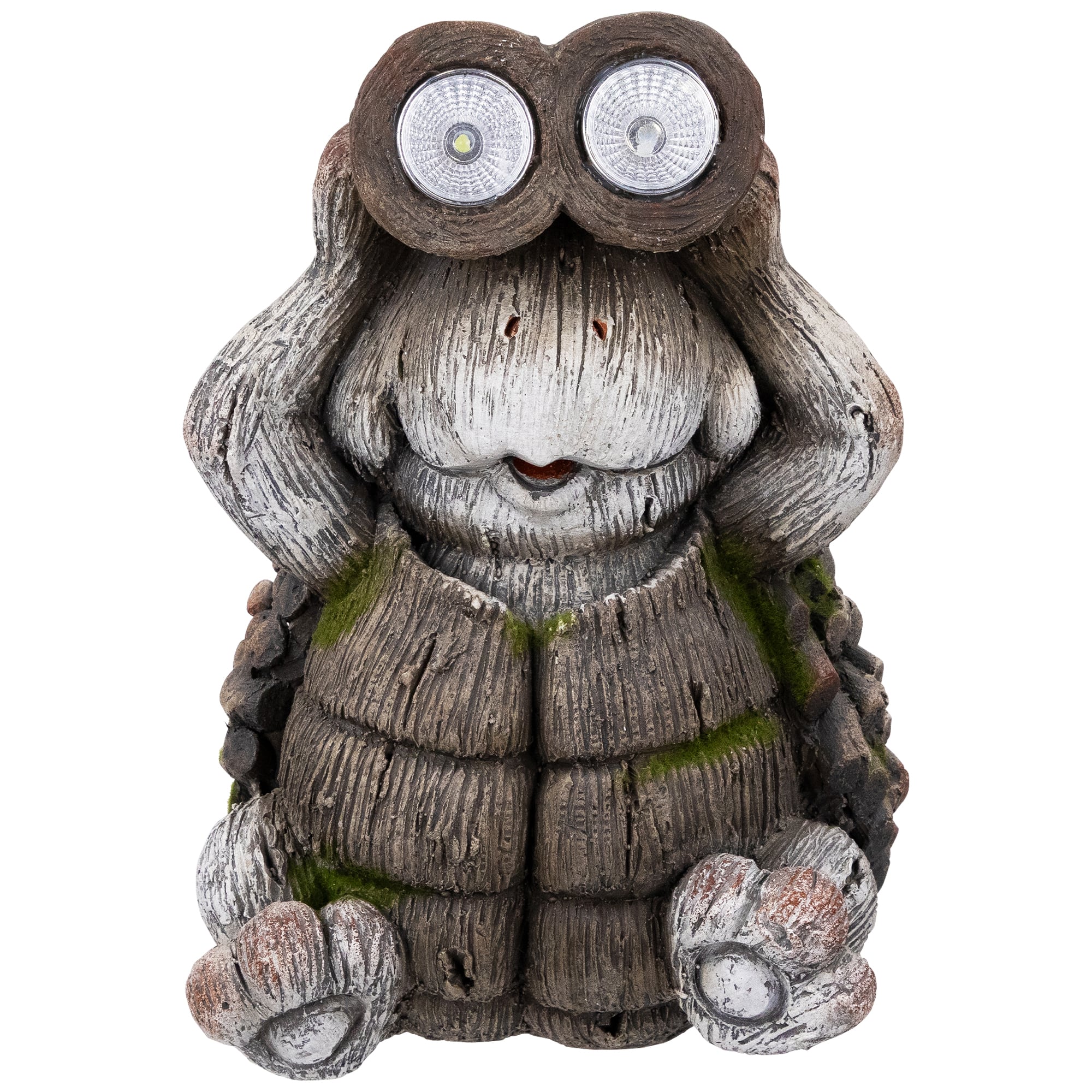 11.5" Turtle with Binoculars Outdoor Solar Lighted Garden Statue