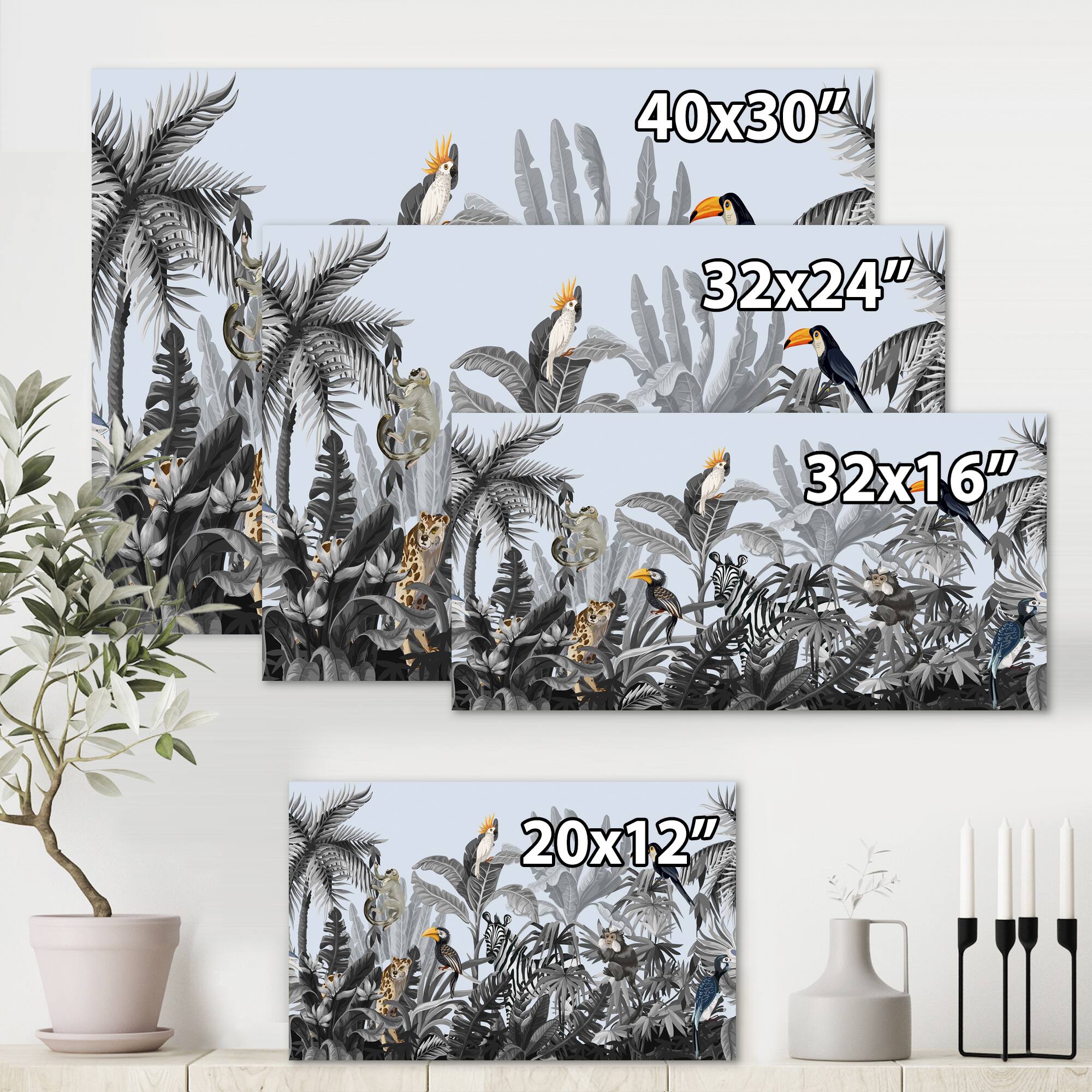 Designart - Chinoiserie With Birds and Peonies VIII - Farmhouse Canvas Wall Art Print