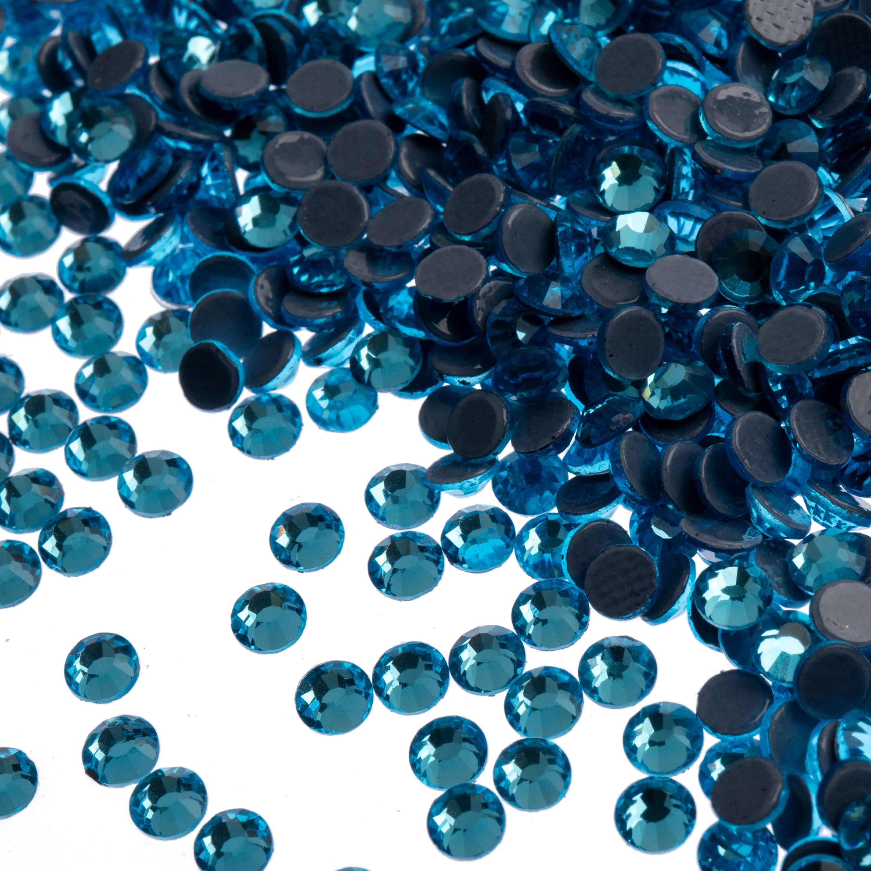 Crystal Lane DIY SS6 Round Glass Flatback Hotfix Rhinestones, 1,440ct