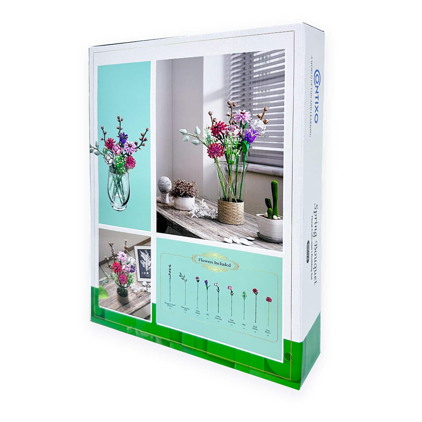 Contixo Spring Bouquet Floral Block Set