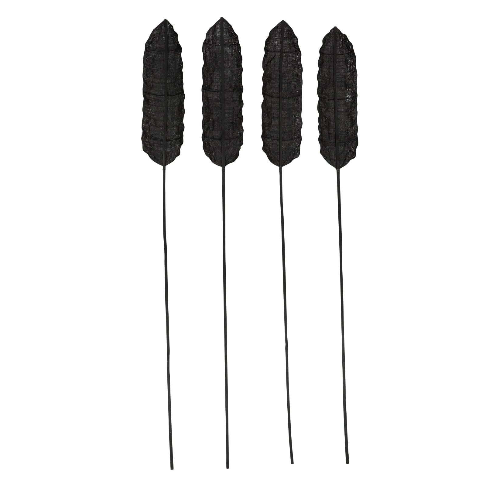 Set of 4" Black Sea Grass Eclectic Natural Foliage, 7" x 78"