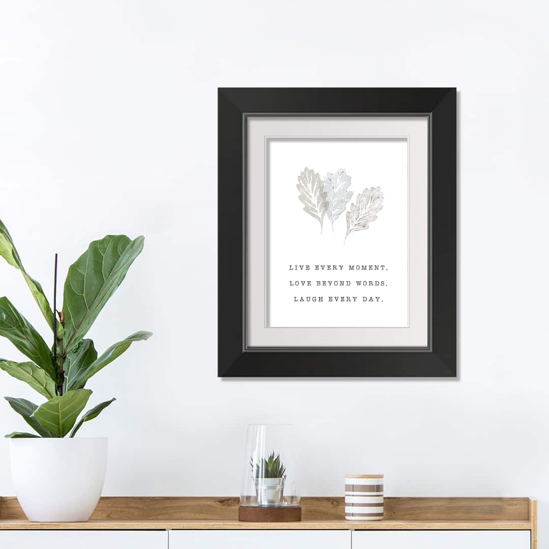 Live Love Fall Print in Black Frame