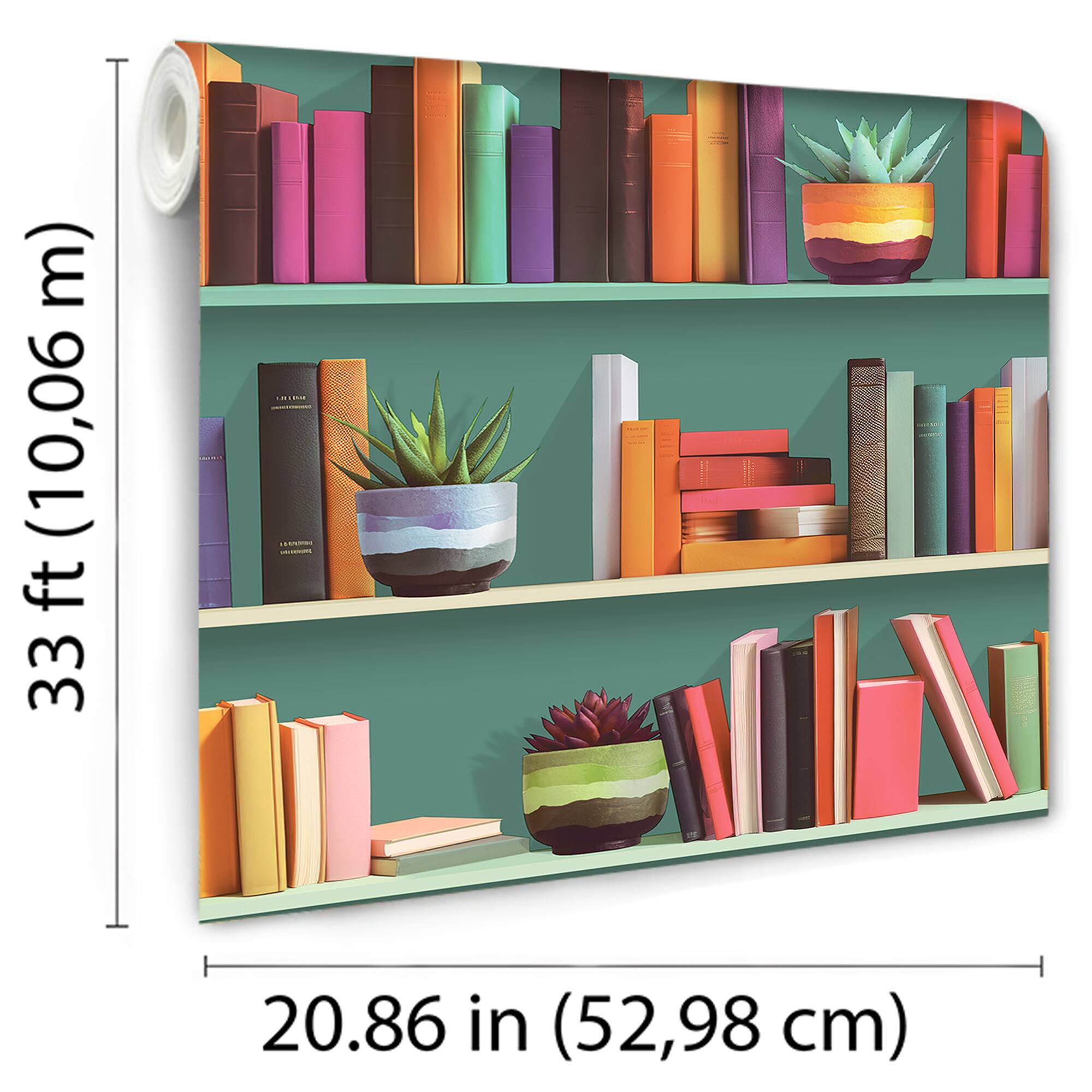 Designs Direct Modern Bookshelf Wallpaper