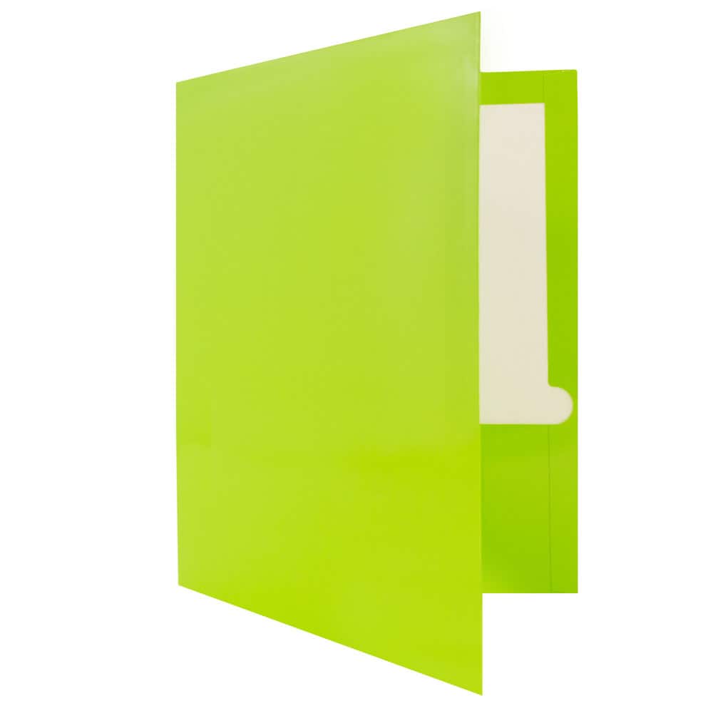 JAM Paper Laminated 2-Pocket Glossy Folders, 6ct.
