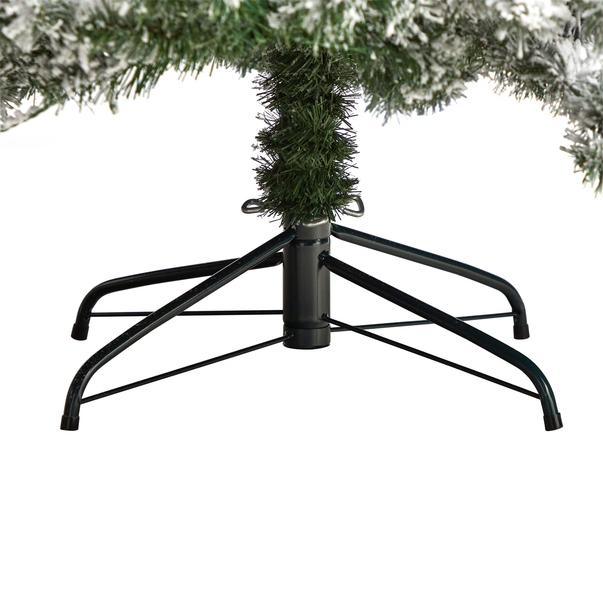 7ft. Pre-Lit Flocked Austria Fir Artificial Christmas Tree, White LED Lights