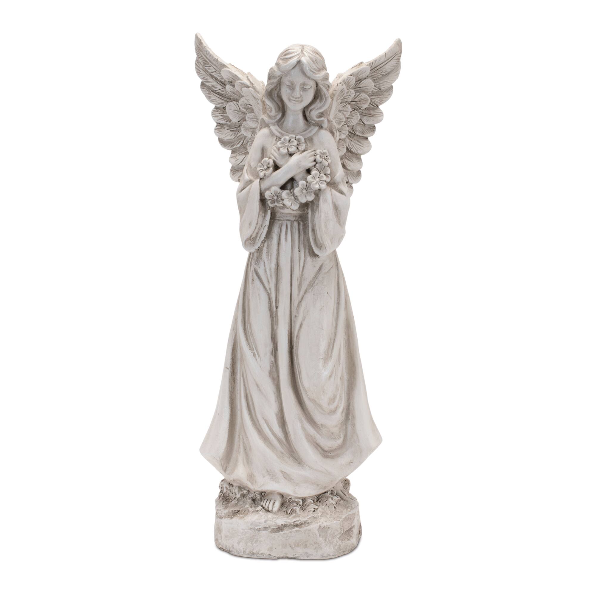 Floral Angel Statue Set