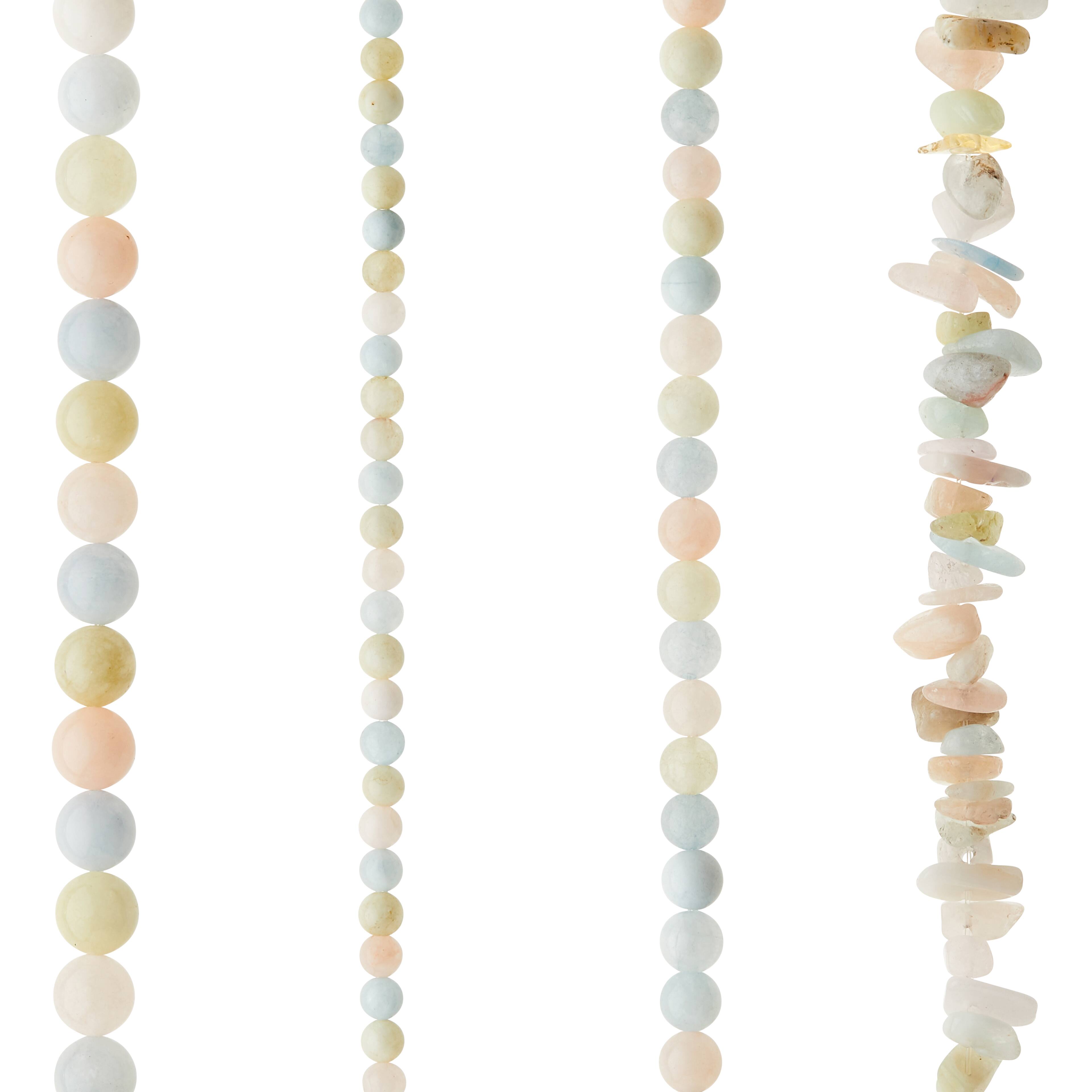 6 Pack: Multicolor Quartz Round & Chip Beads by Bead Landing™