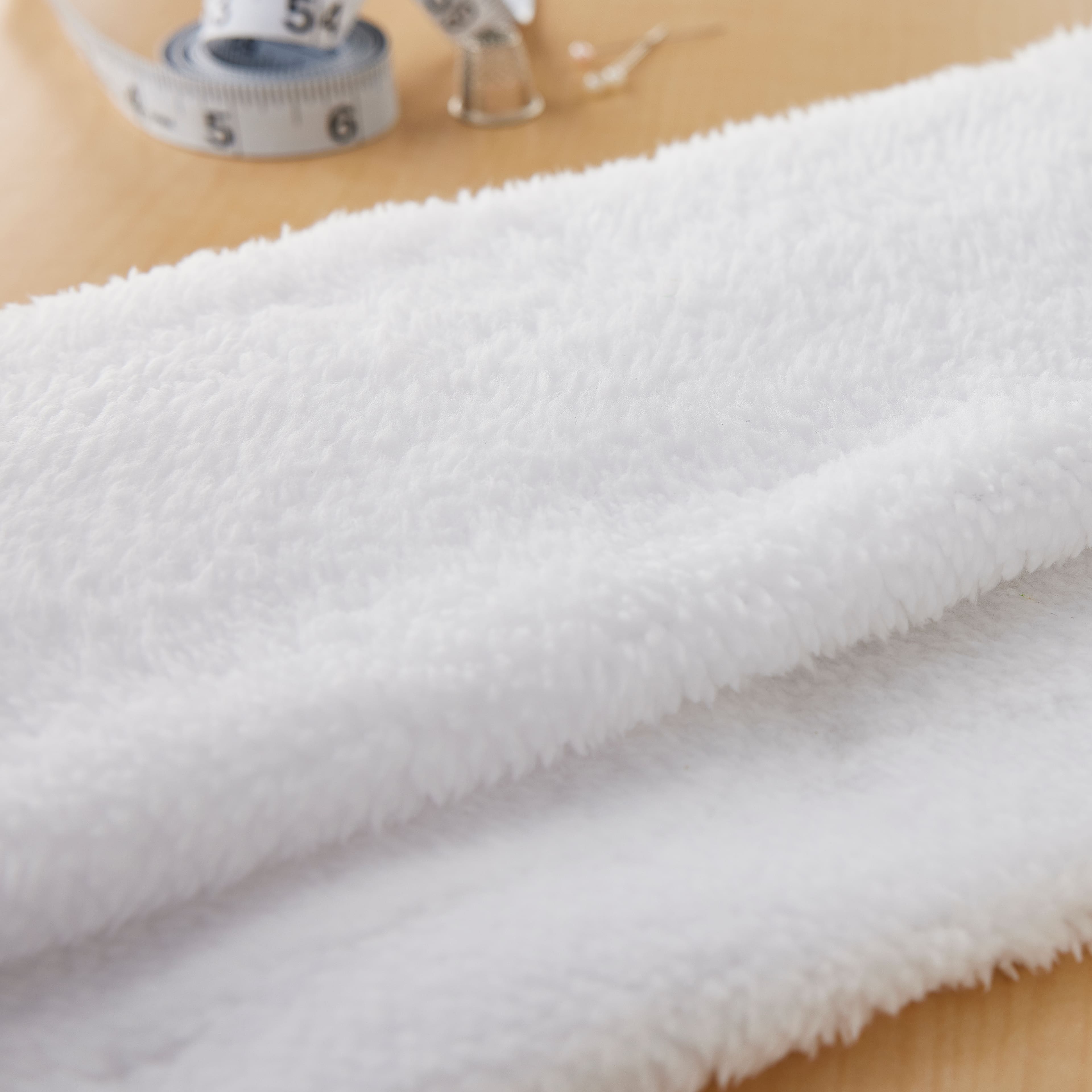 White Sherpa Fabric Bundle by Loops & Threads®