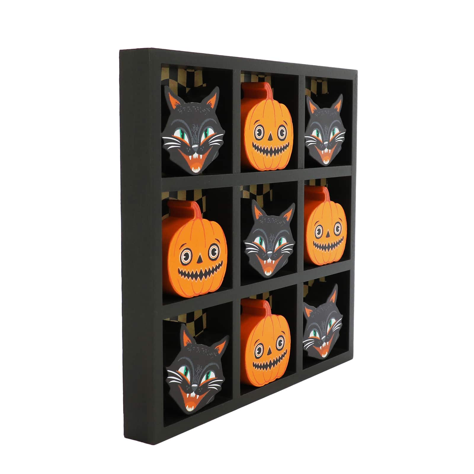 Black Cat & Jack-O'-Lantern Tic-Tac-Toe Tabletop Décor by Ashland
