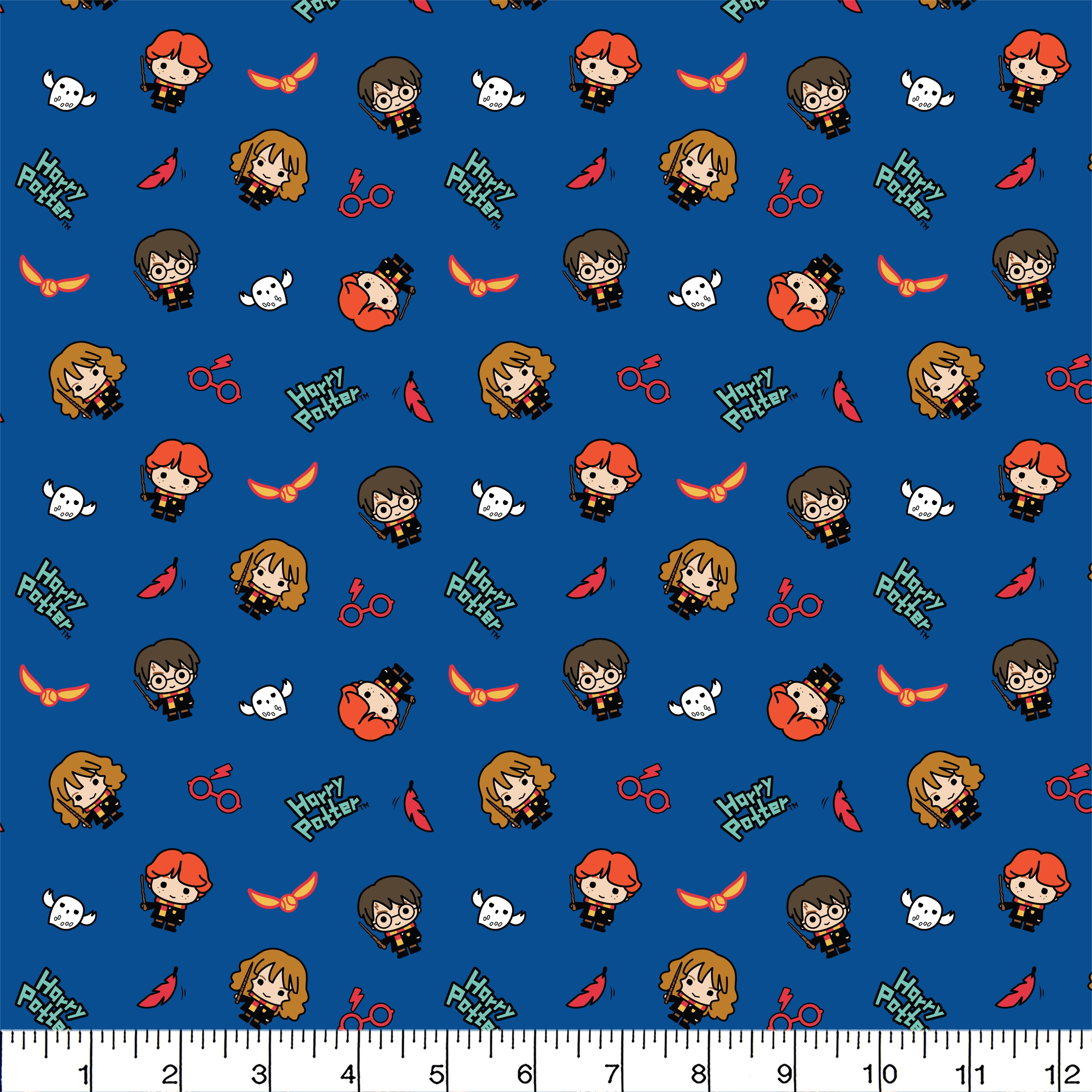 Harry Potter™ Kawaii Trio Toss Cotton Fabric
