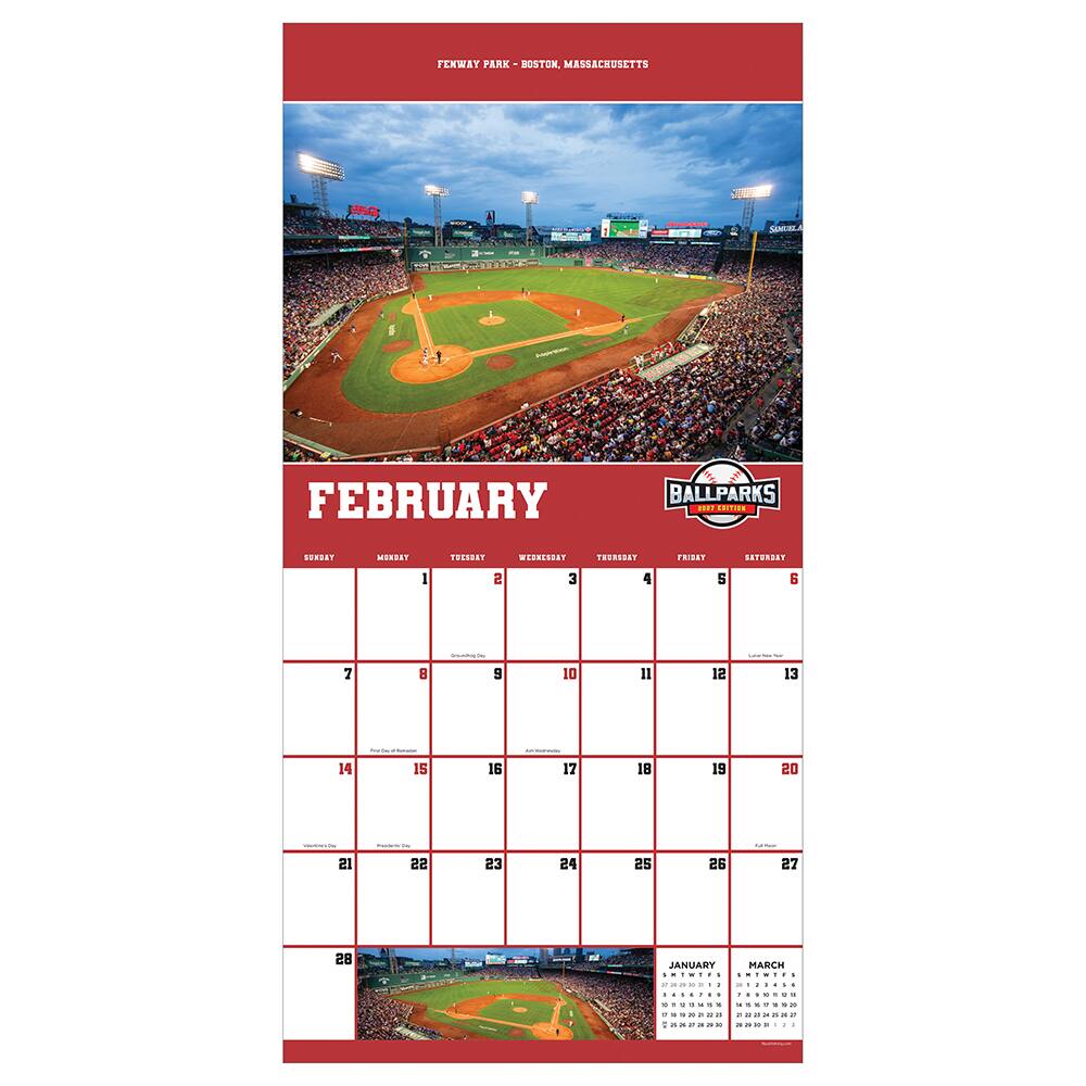 2027 Ballparks Wall Calendar