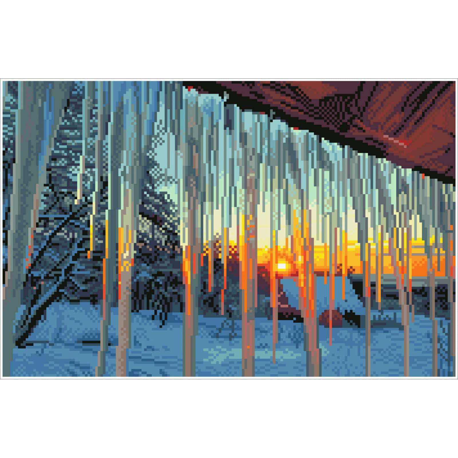 Diamond Dotz® Intermediate Frosty Morn Pre-Framed Diamond Painting Kit