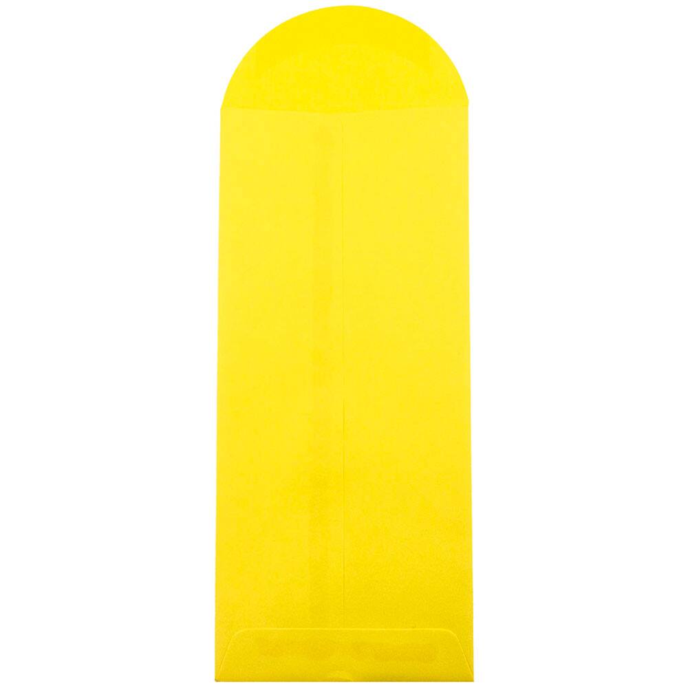 JAM Paper 4.75" x 11" Brite Hue Yellow Policy Business Envelopes, 25ct.