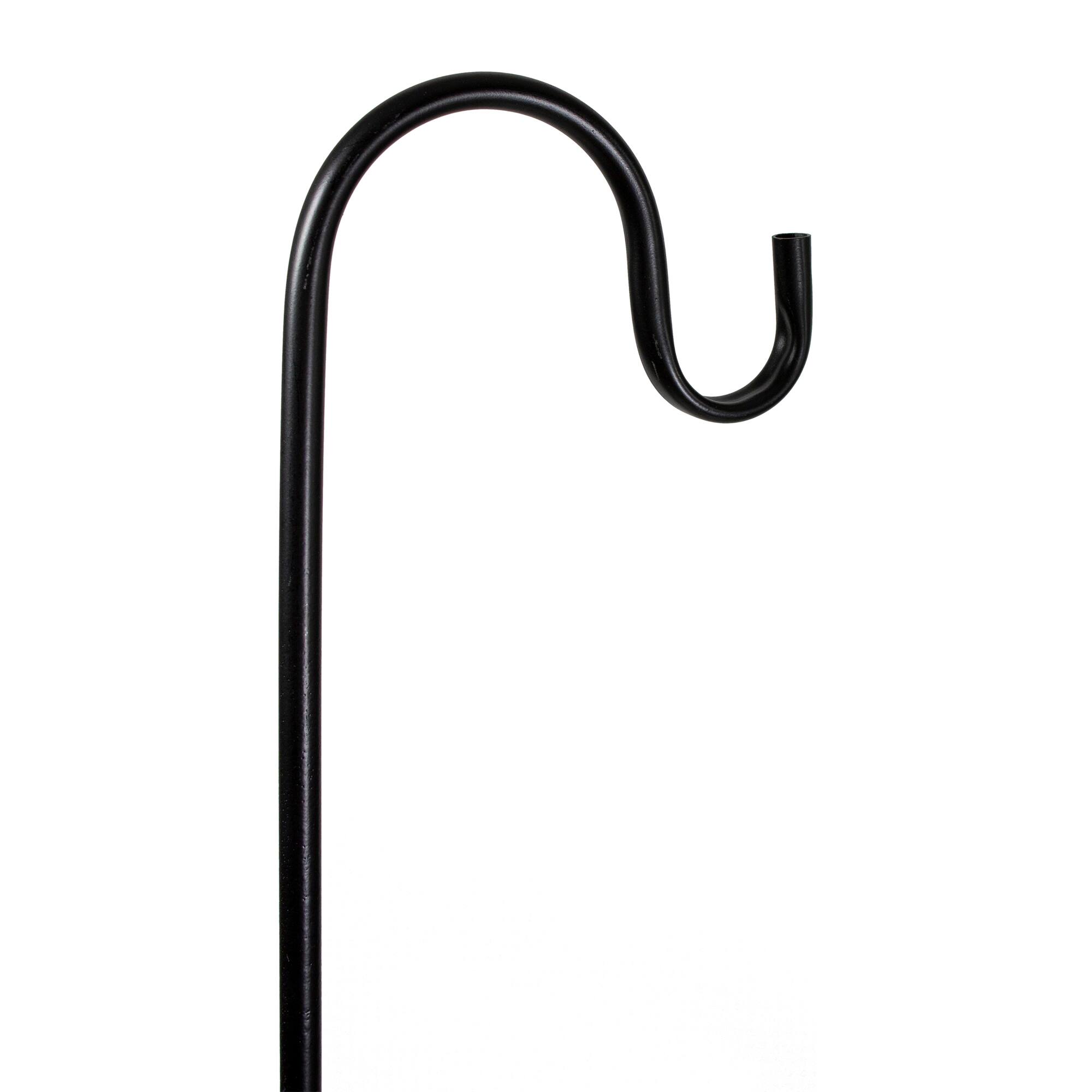 48" Black Metal Shepherd's Hook Garden Stake
