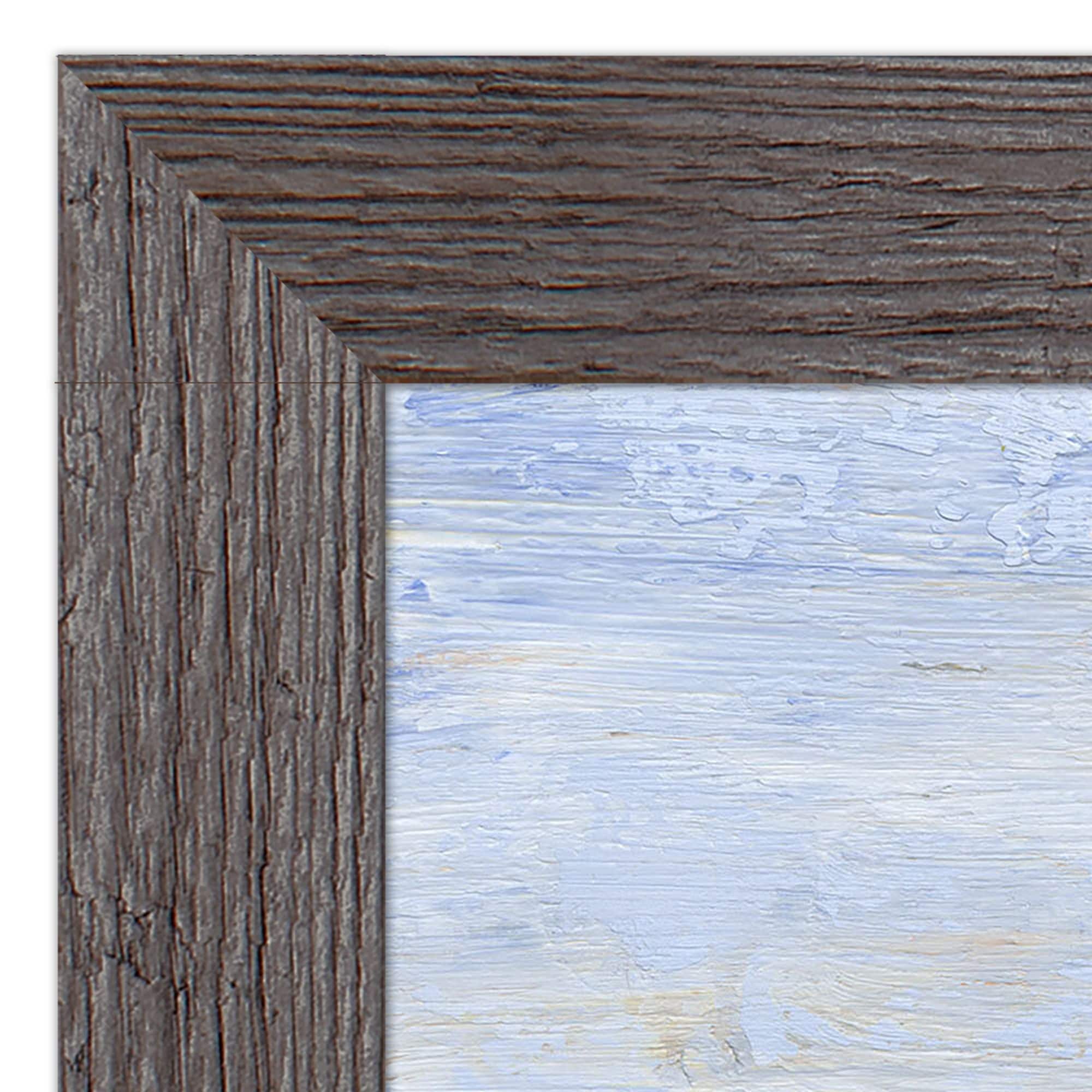 Rough Abstract Landscape 20" x 30" Western Gray Framed Print