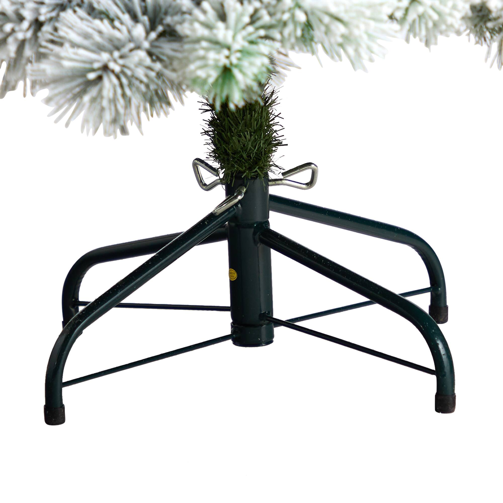 5ft. Pre-Lit Flocked Oregon Pine Artificial Christmas Tree, Clear Lights