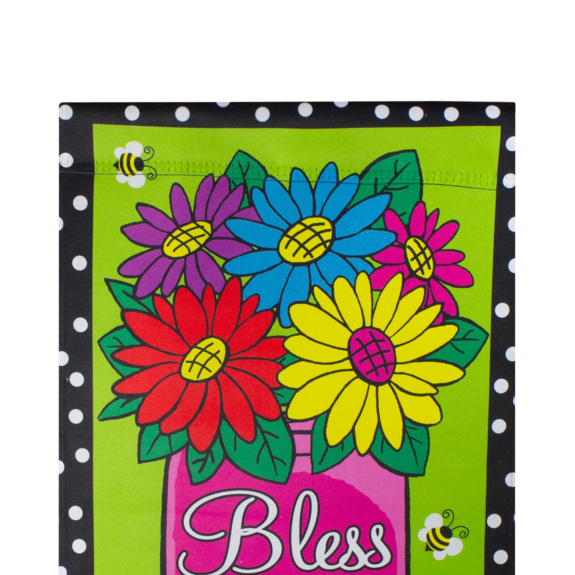 Bless this Home Bouquet with Vase Outdoor Garden Flag 12.5" x 18"