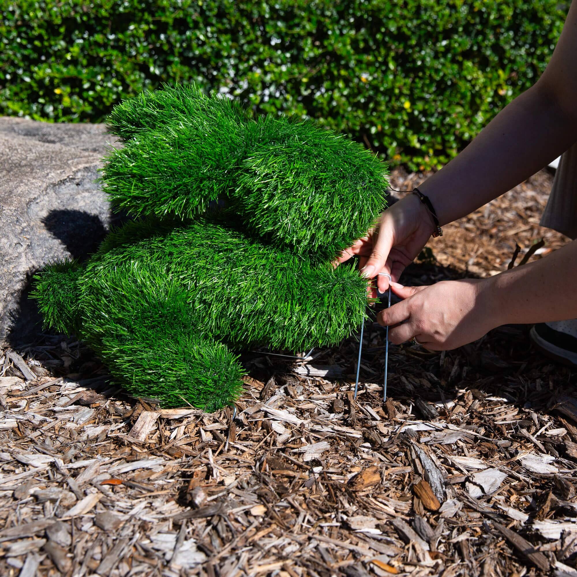 14in. UV Resistant Artificial Grass Garden Plush Topiary Bunny Rabbit (Indoor/Outdoor)